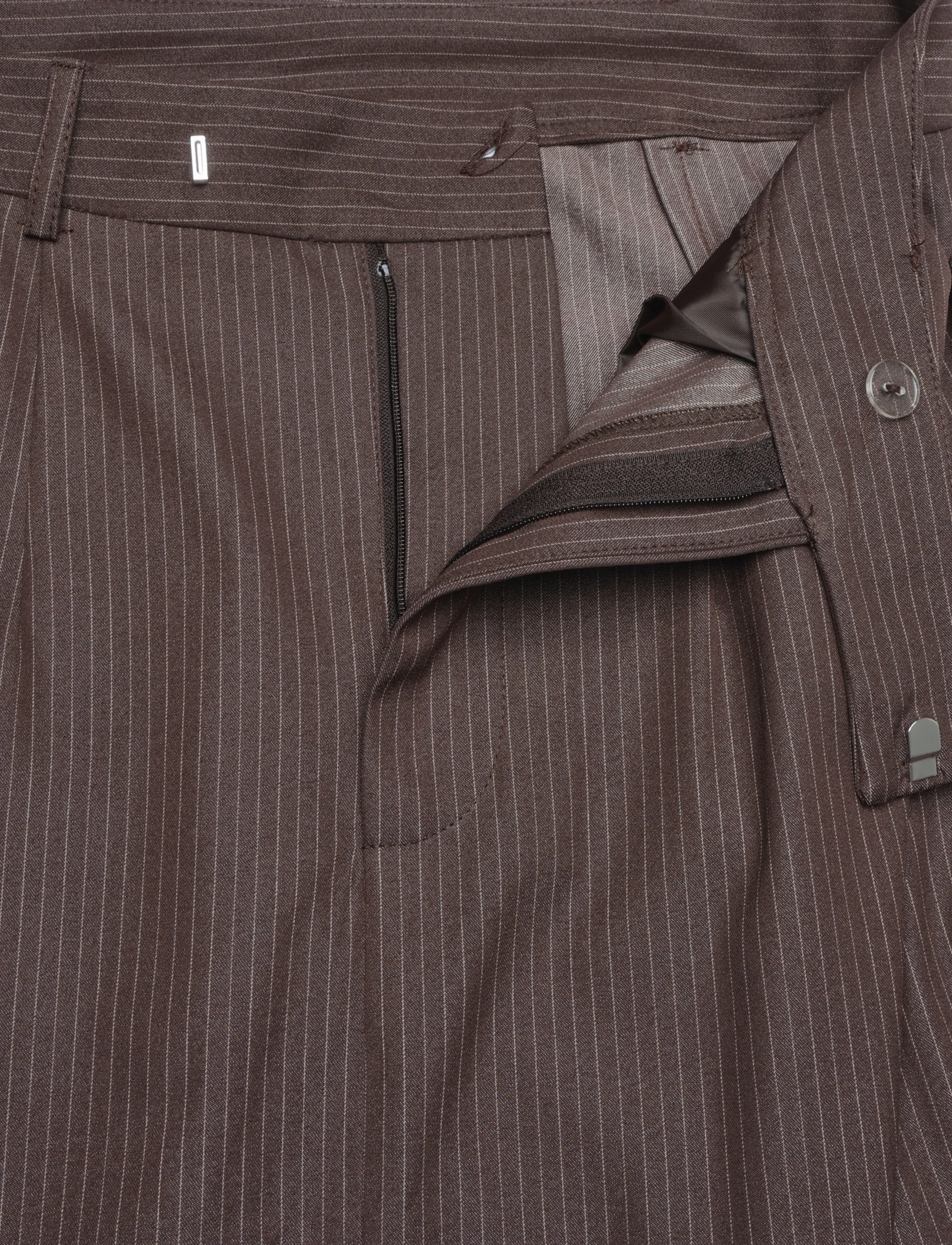 Topshop - TSARIL PINSTRIPE PENCIL MIDI SKIRT WVN - midiseelikud - chocolate brown - 5