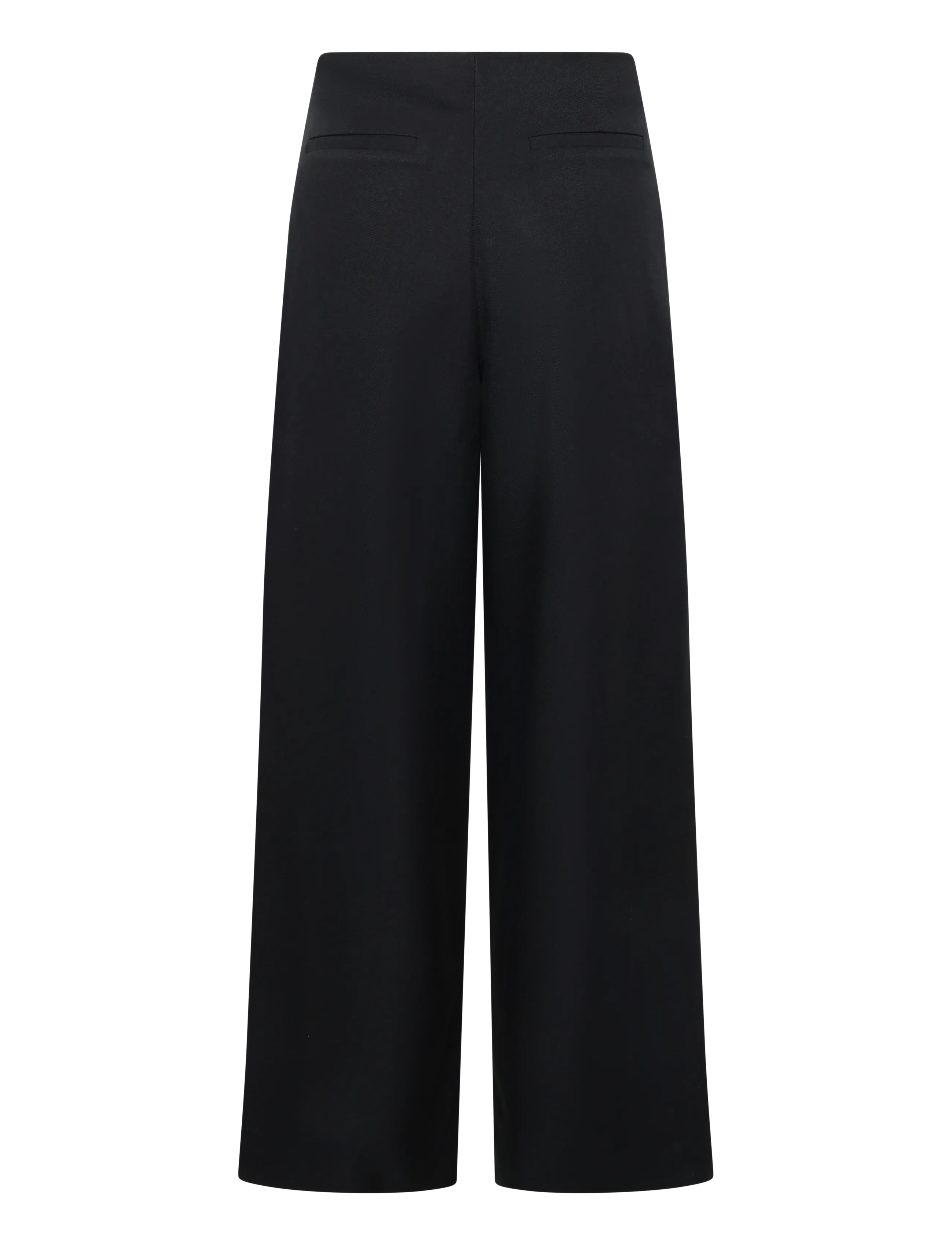 Topshop - TSARWA WIDE LEG FOLD OVER TROUSER - jet black - 2