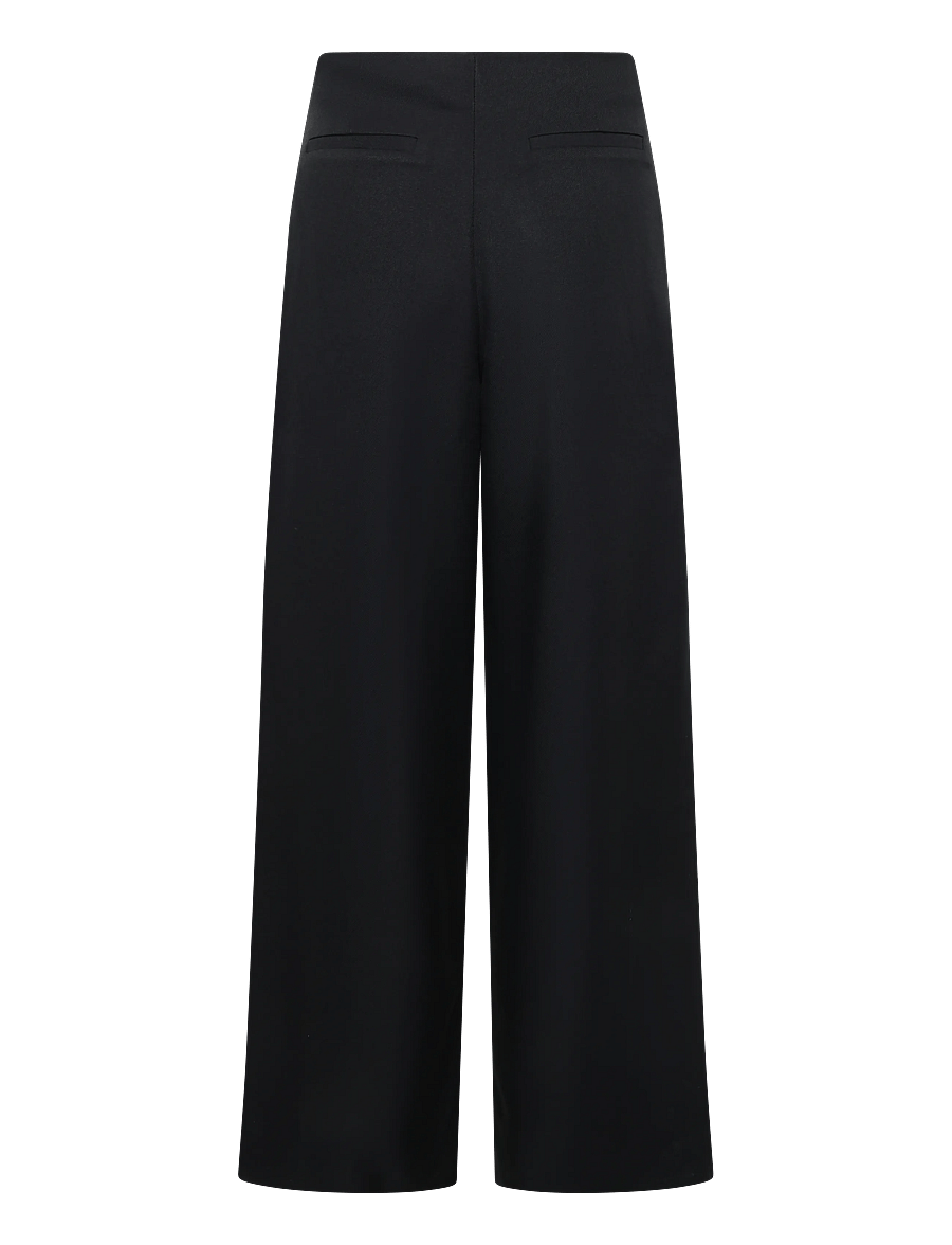 Topshop - TSARWA WIDE LEG FOLD OVER TROUSER - jet black - 2