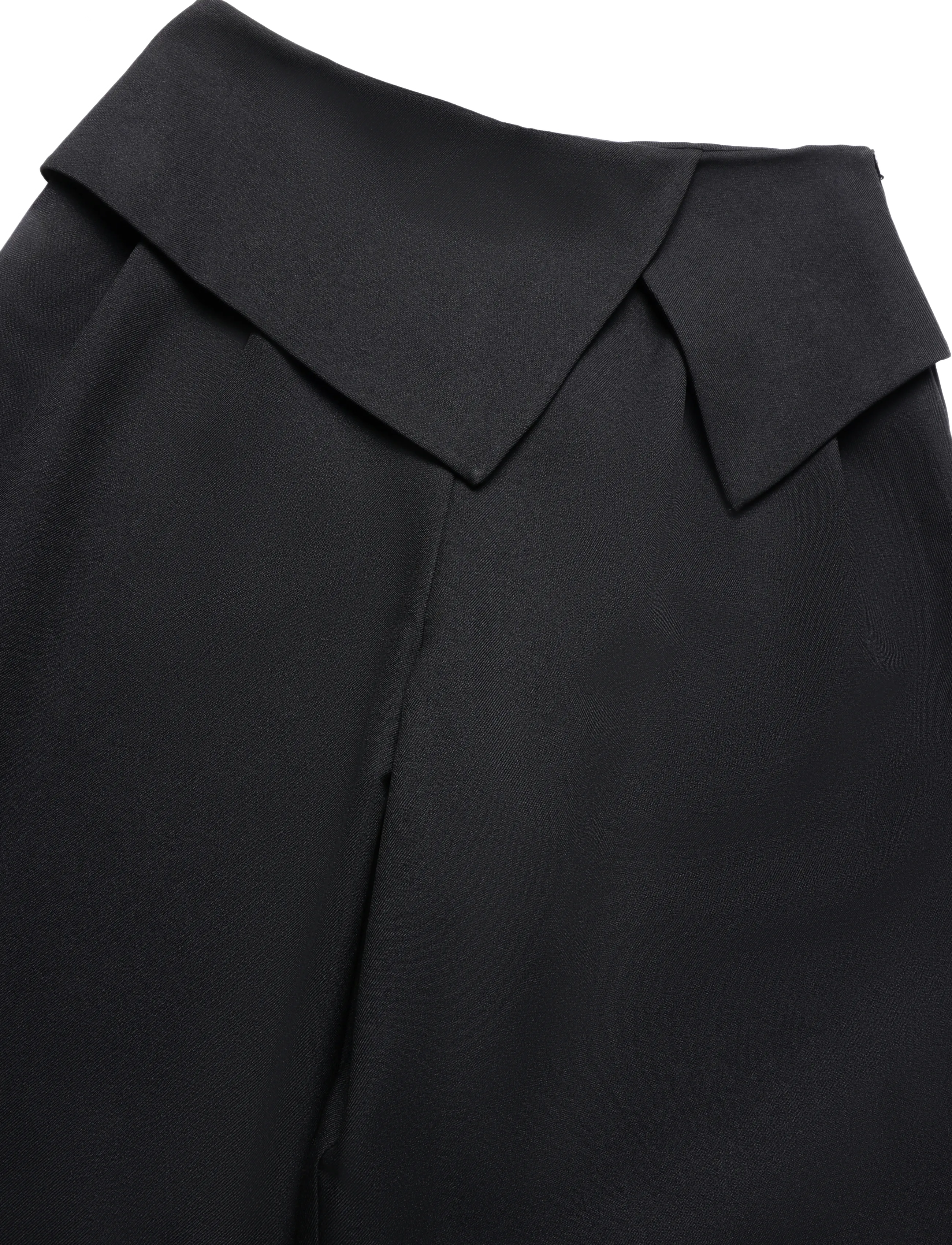 Topshop - TSARWA WIDE LEG FOLD OVER TROUSER - jet black - 5