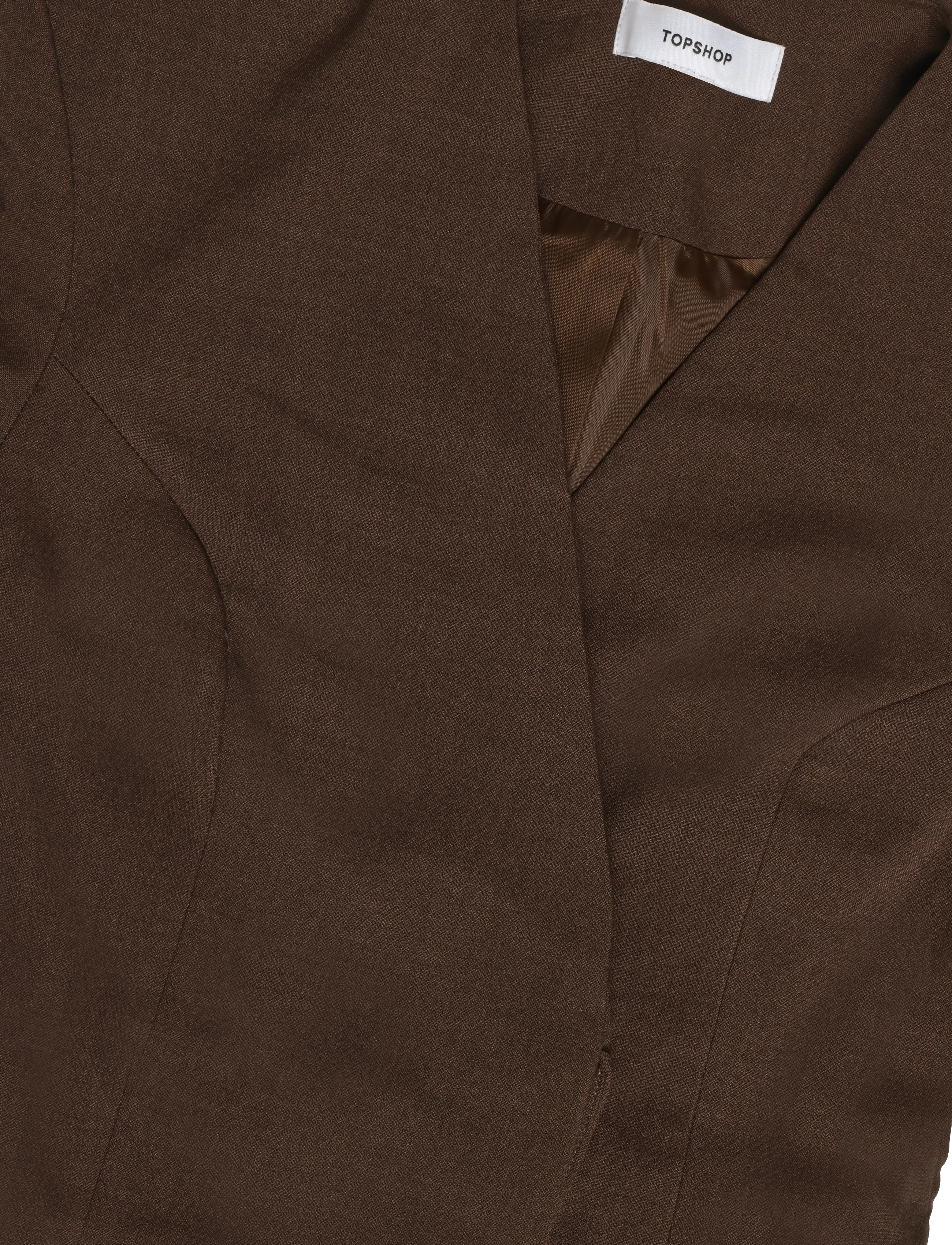 Topshop - TSASLI SCARF DETAIL BLAZER - Üherealised pintsakud - seal brown - 5