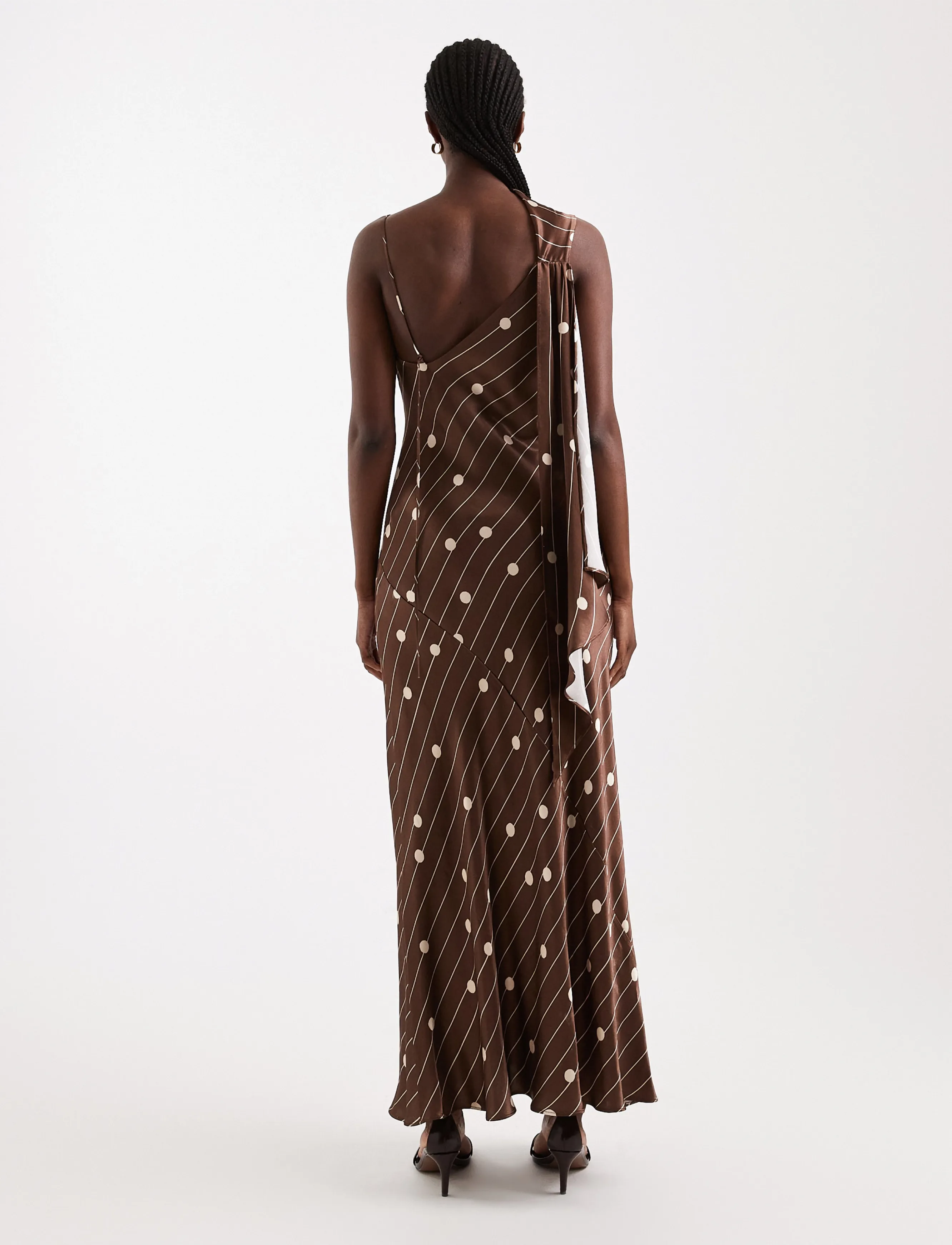 TOPSHOP Tscelly Satin Asymmetric Maxi Dress Wvn klänningar dam – bild 2