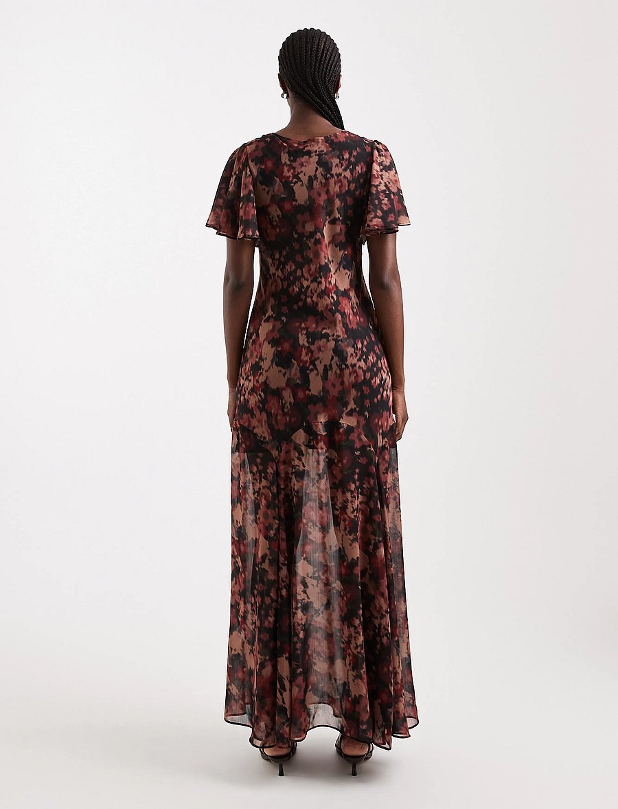 Topshop - TSCITHA FLORAL PRINT MAXI DRESS WVN - suvekleidid - withered rose - 3