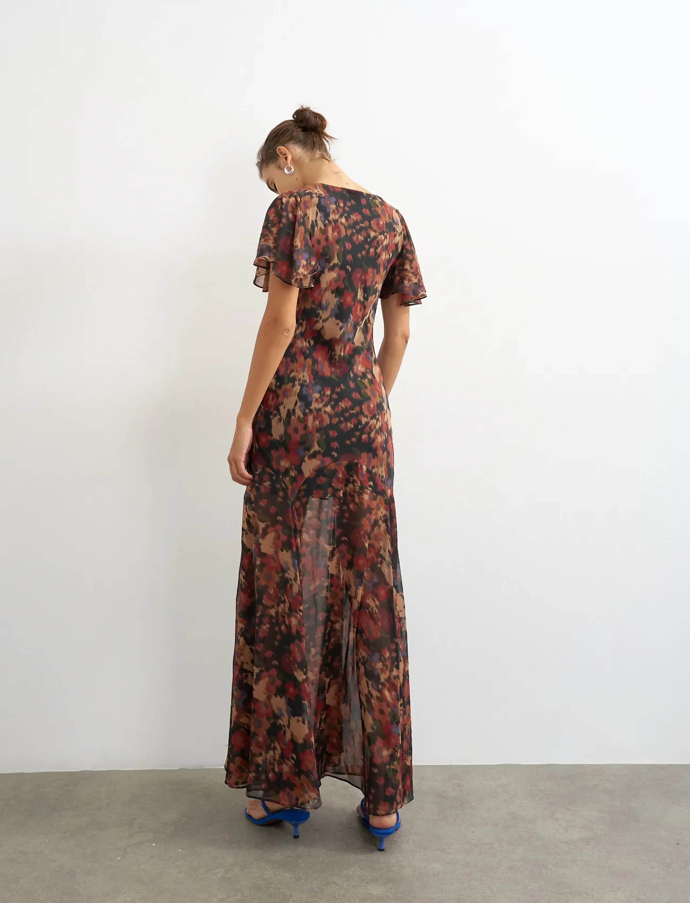 Topshop - TSCITHA FLORAL PRINT MAXI DRESS WVN - höstfynd - withered rose - 3