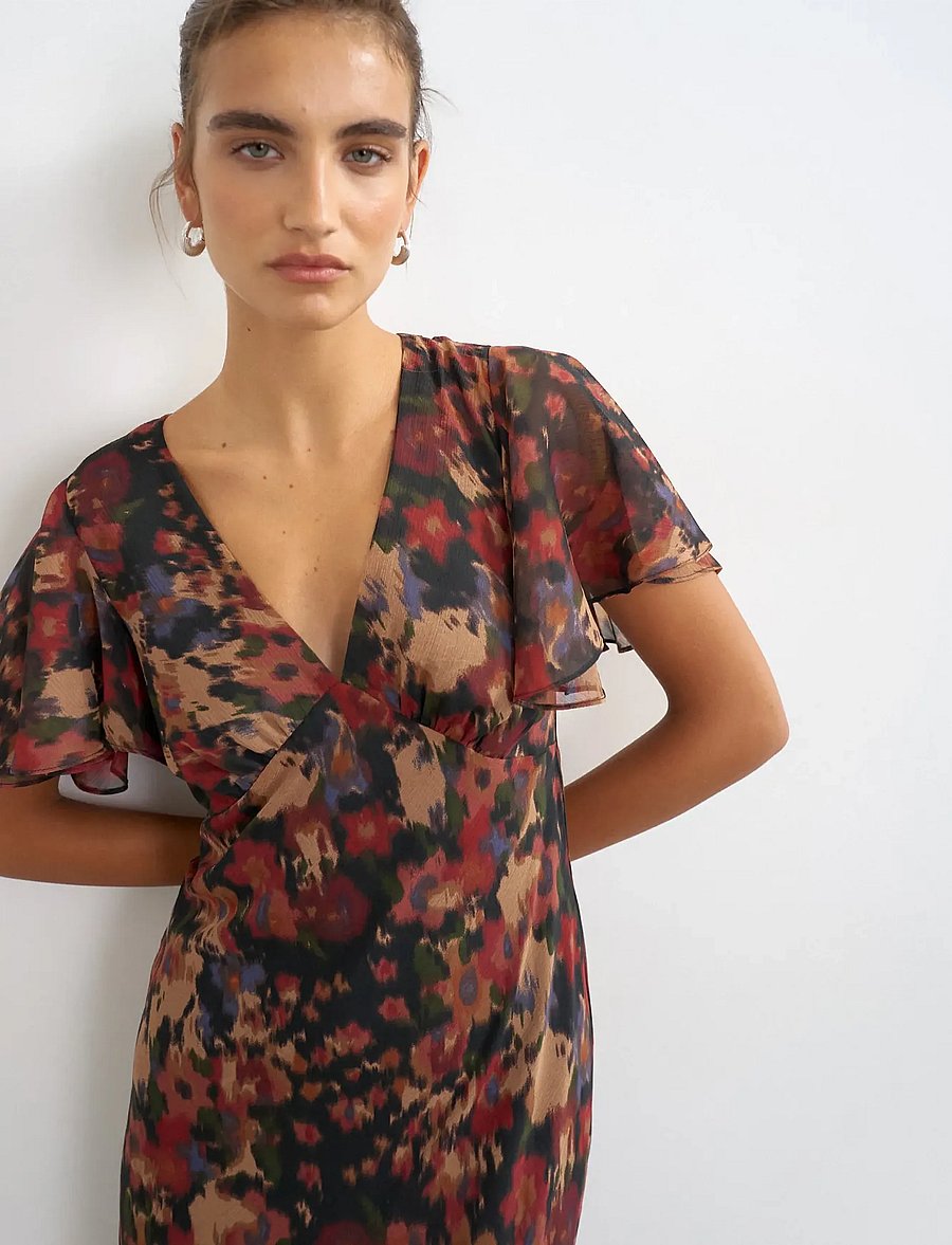 Topshop - TSCITHA FLORAL PRINT MAXI DRESS WVN - sommarklänningar - withered rose - 5
