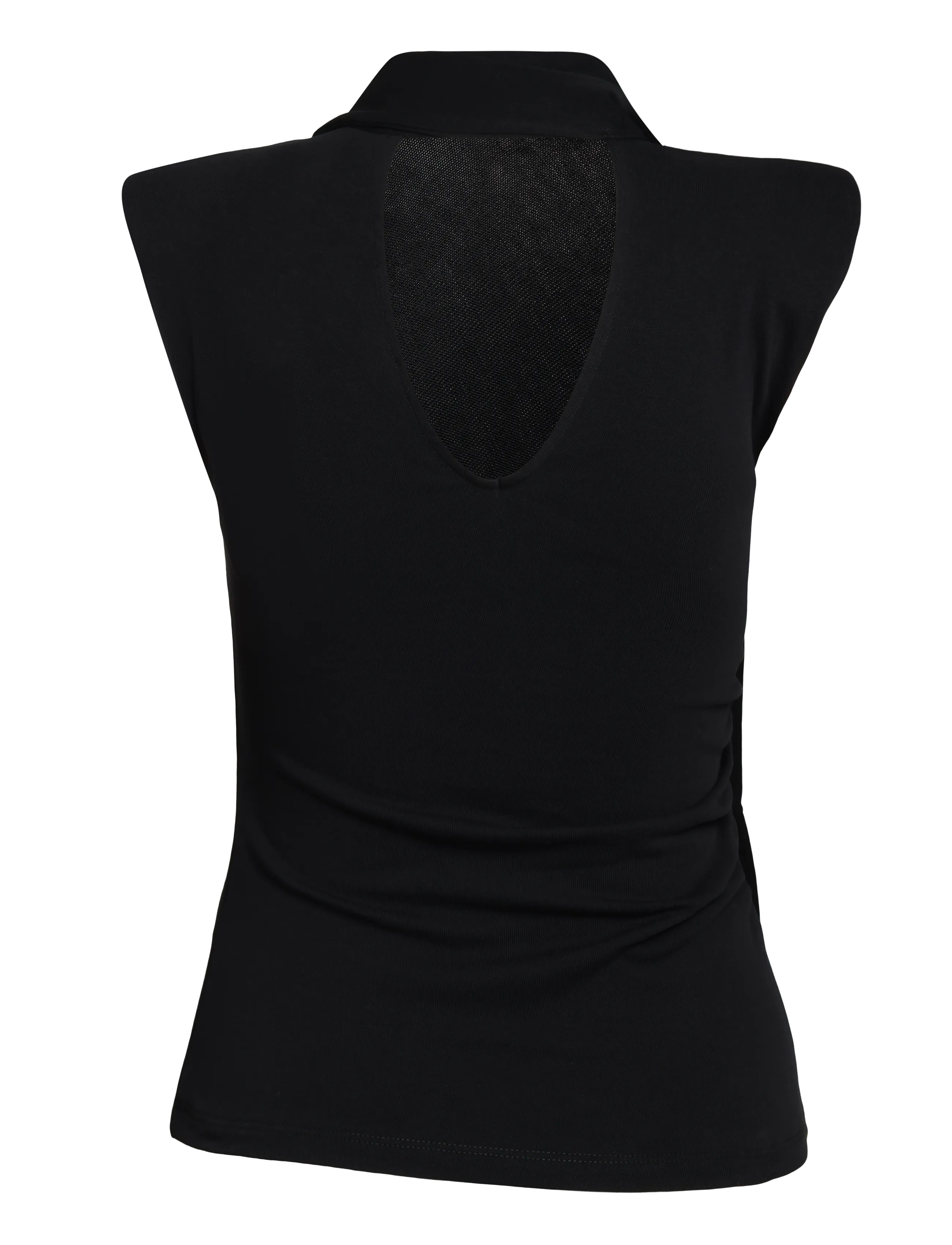 Topshop - TSBENDA S/S SCARF TANK TOP JRS - Ärmellose tops - jet black - 2