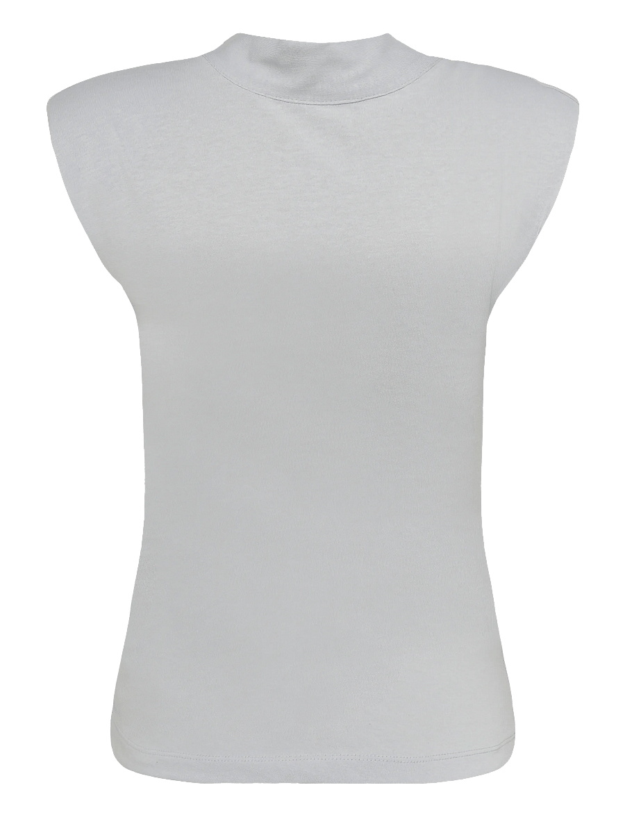 Topshop - TSBENDA S/S SCARF TANK TOP JRS - sleeveless tops - silver - 2