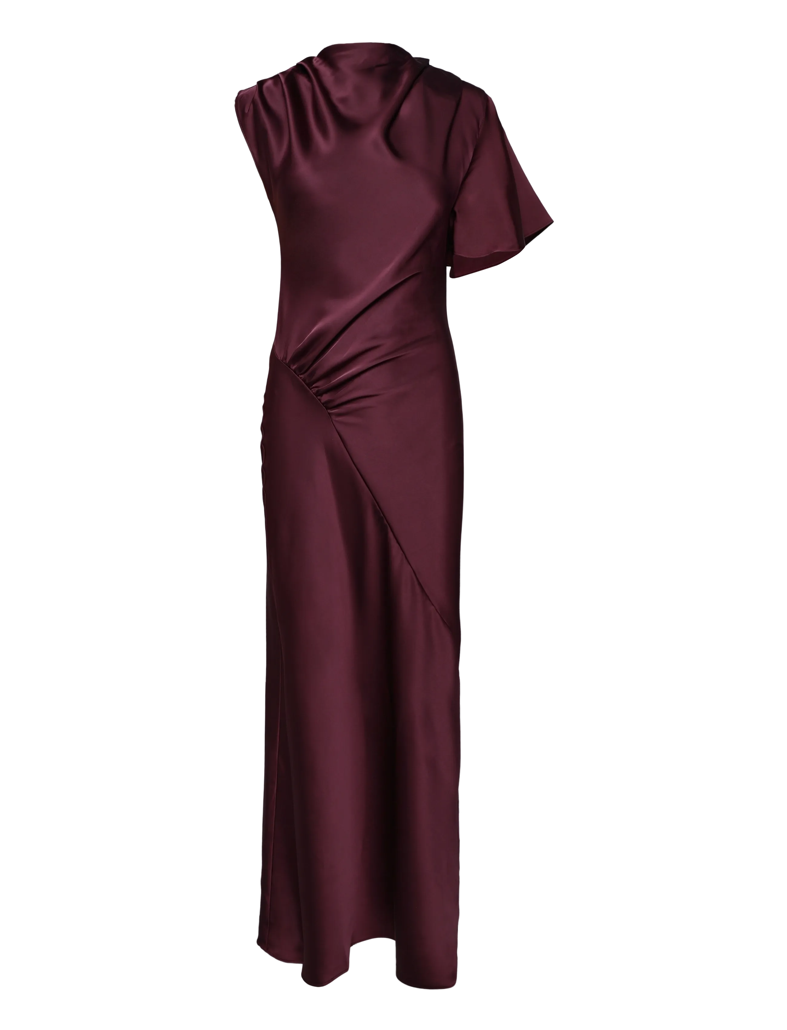 Topshop - TSCINDY ONE SHOULDER MAXI DRESS WVN - maxiklänningar - plum purple - 1