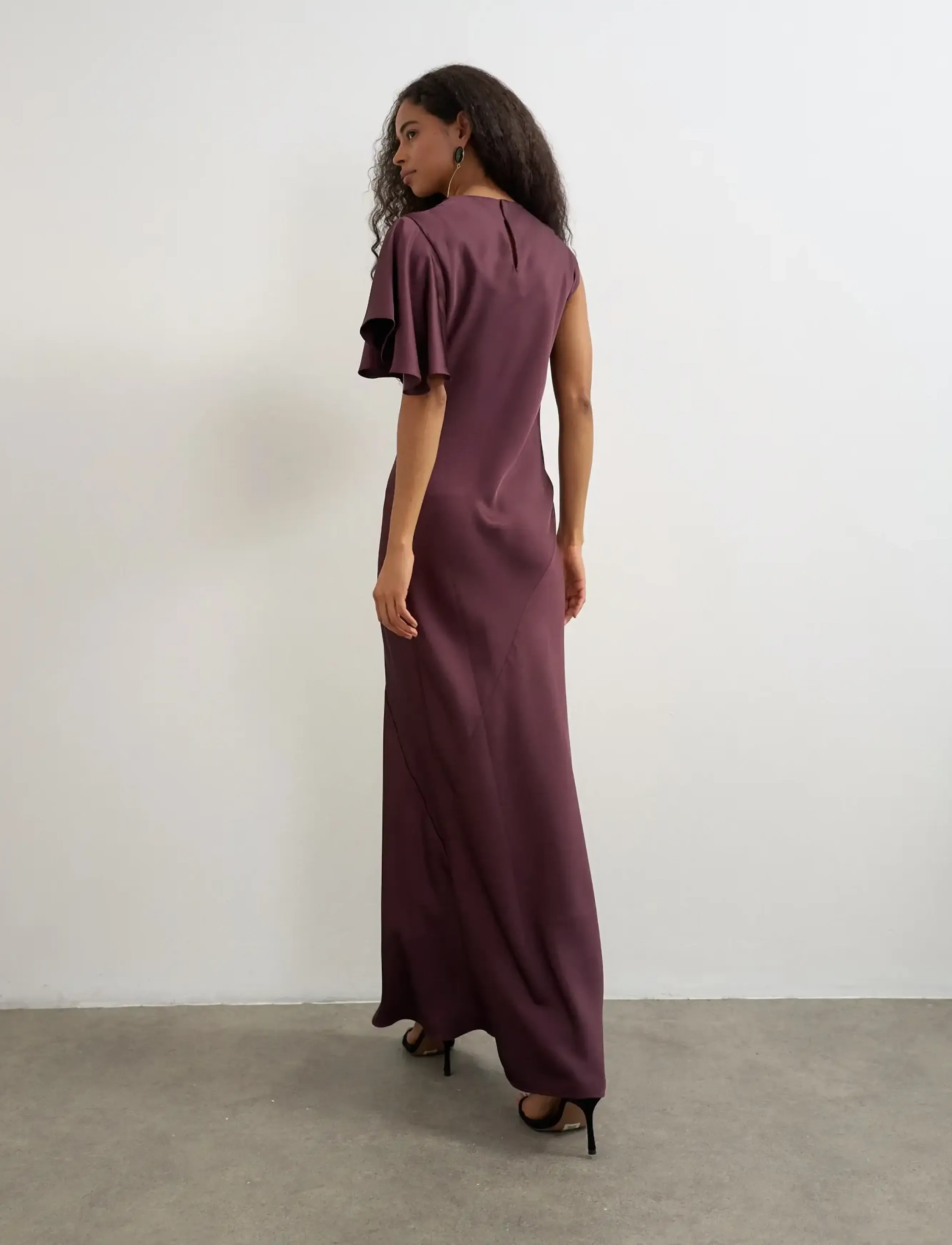 Topshop - TSCINDY ONE SHOULDER MAXI DRESS WVN - maxikleider - plum purple - 3
