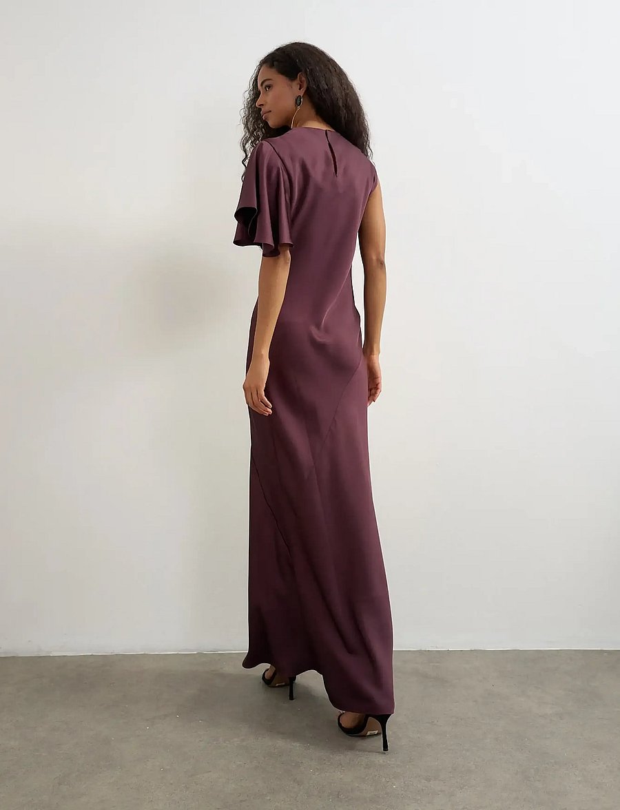 Topshop - TSCINDY ONE SHOULDER MAXI DRESS WVN - maxikleider - plum purple - 3