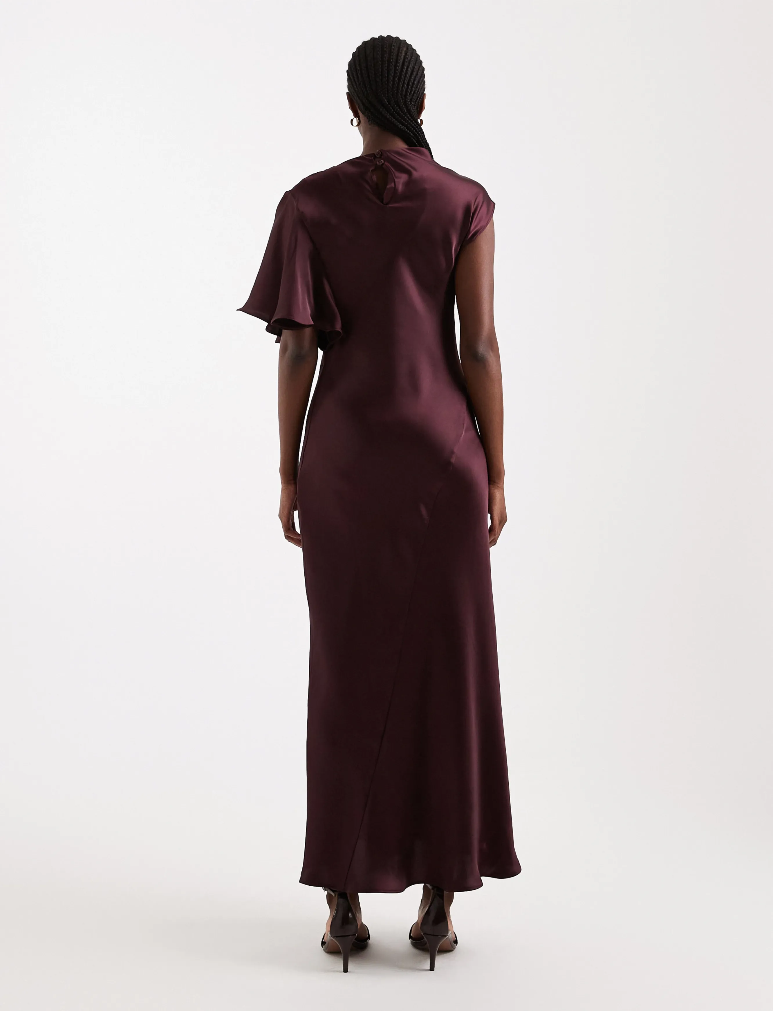 Topshop - TSCINDY ONE SHOULDER MAXI DRESS WVN - maxiklänningar - plum purple - 3