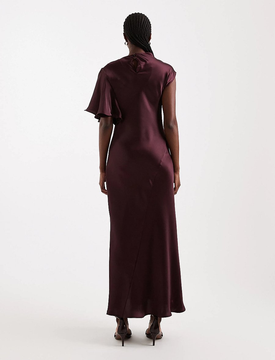 Topshop - TSCINDY ONE SHOULDER MAXI DRESS WVN - maxiklänningar - plum purple - 3