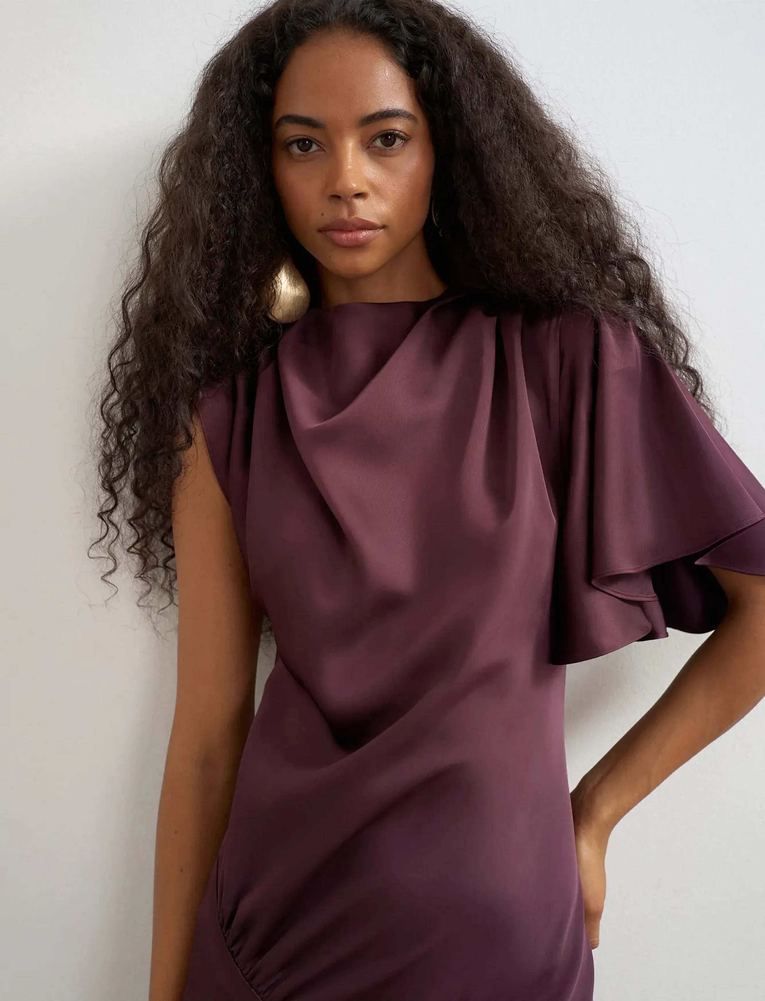 Topshop - TSCINDY ONE SHOULDER MAXI DRESS WVN - maxikleider - plum purple - 5