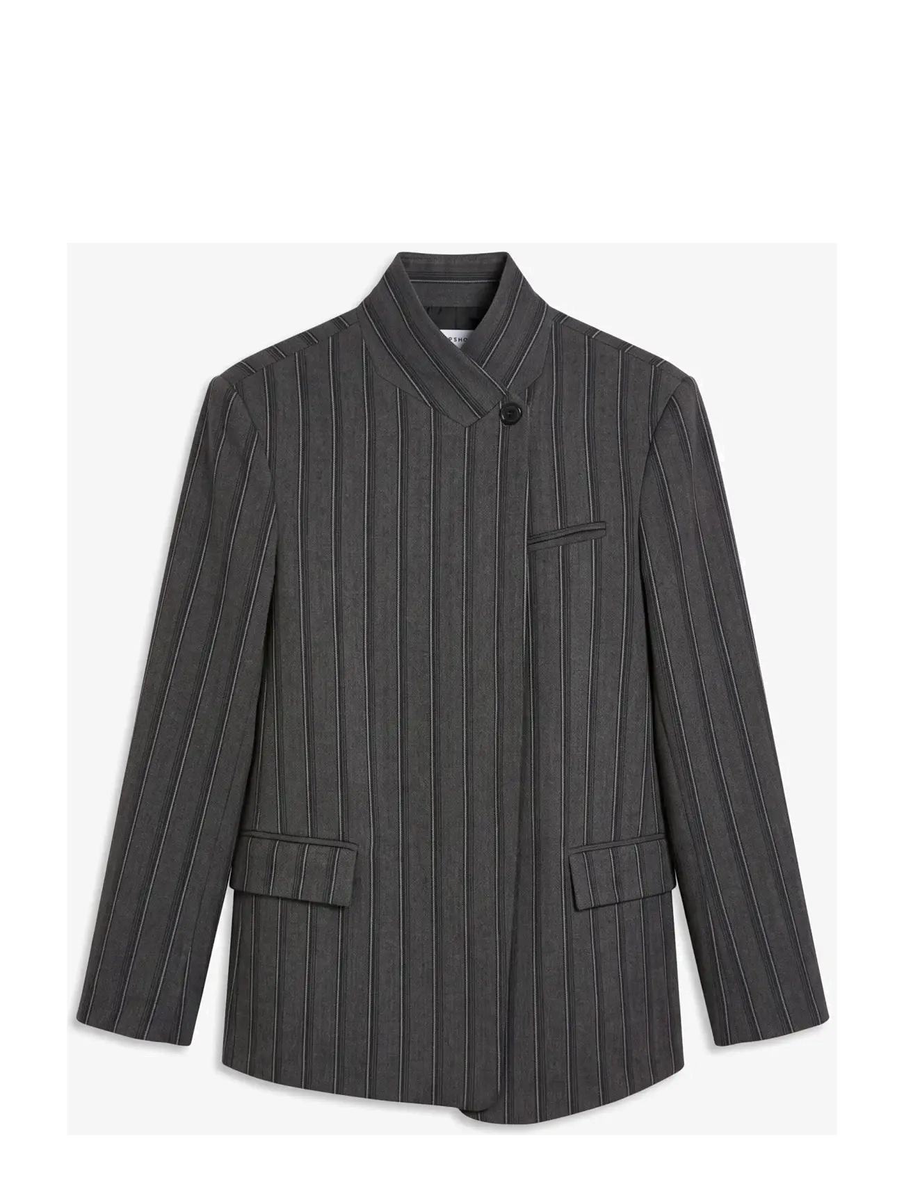 Topshop - Tsalaz Pinstripe Highneck Blazer