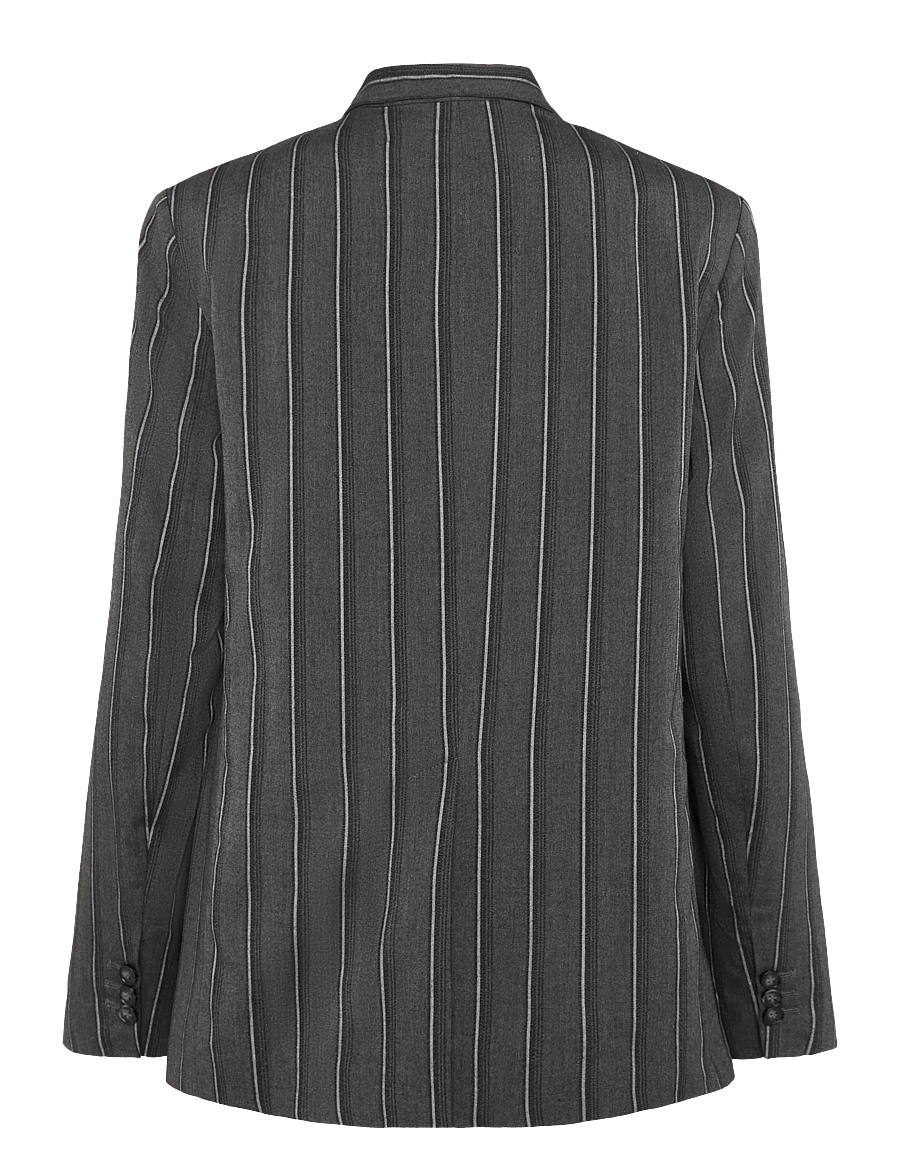 Topshop - TSALAZ PINSTRIPE HIGHNECK BLAZER - Üherealised pintsakud - charcoal gray - 2
