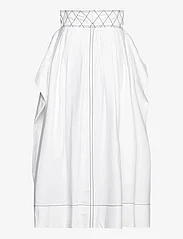 Tory Burch - Diamond Topstitch Poplin Skirt - maxi nederdele - white - 1