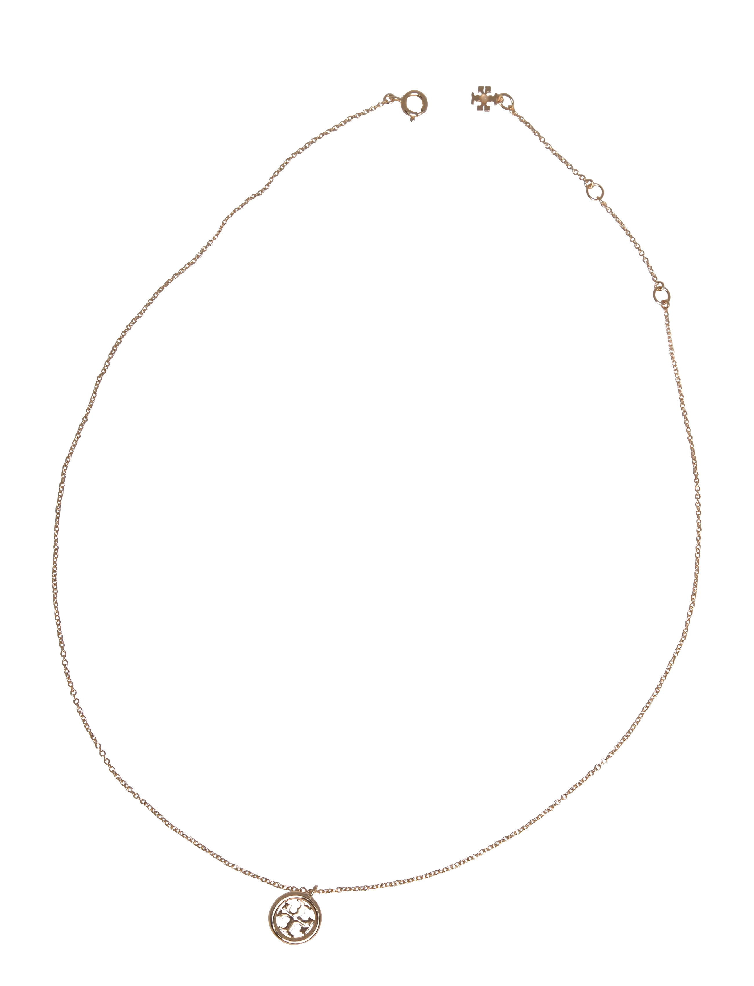 Tory Burch - Icon Circle Pendant Necklace - ketten mit anhänger - tory gold - 2