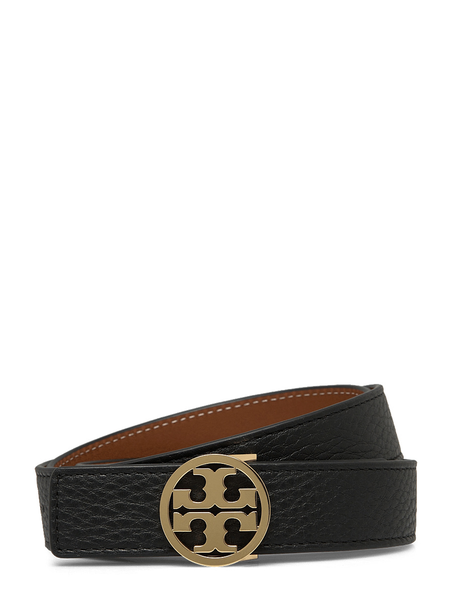 Tory Burch - 1" Miller Reversible Belt - ledergürtel - black / classic cuoio / gold - 0