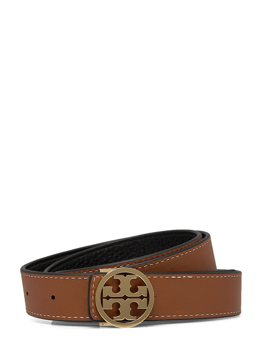 Tory Burch - 1" Miller Reversible Belt - ledergürtel - black / classic cuoio / gold - 2
