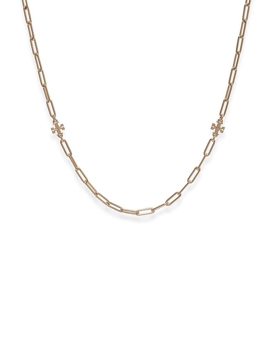 Tory Burch - Good Luck Chain Necklace - halskæder - tory gold - 0