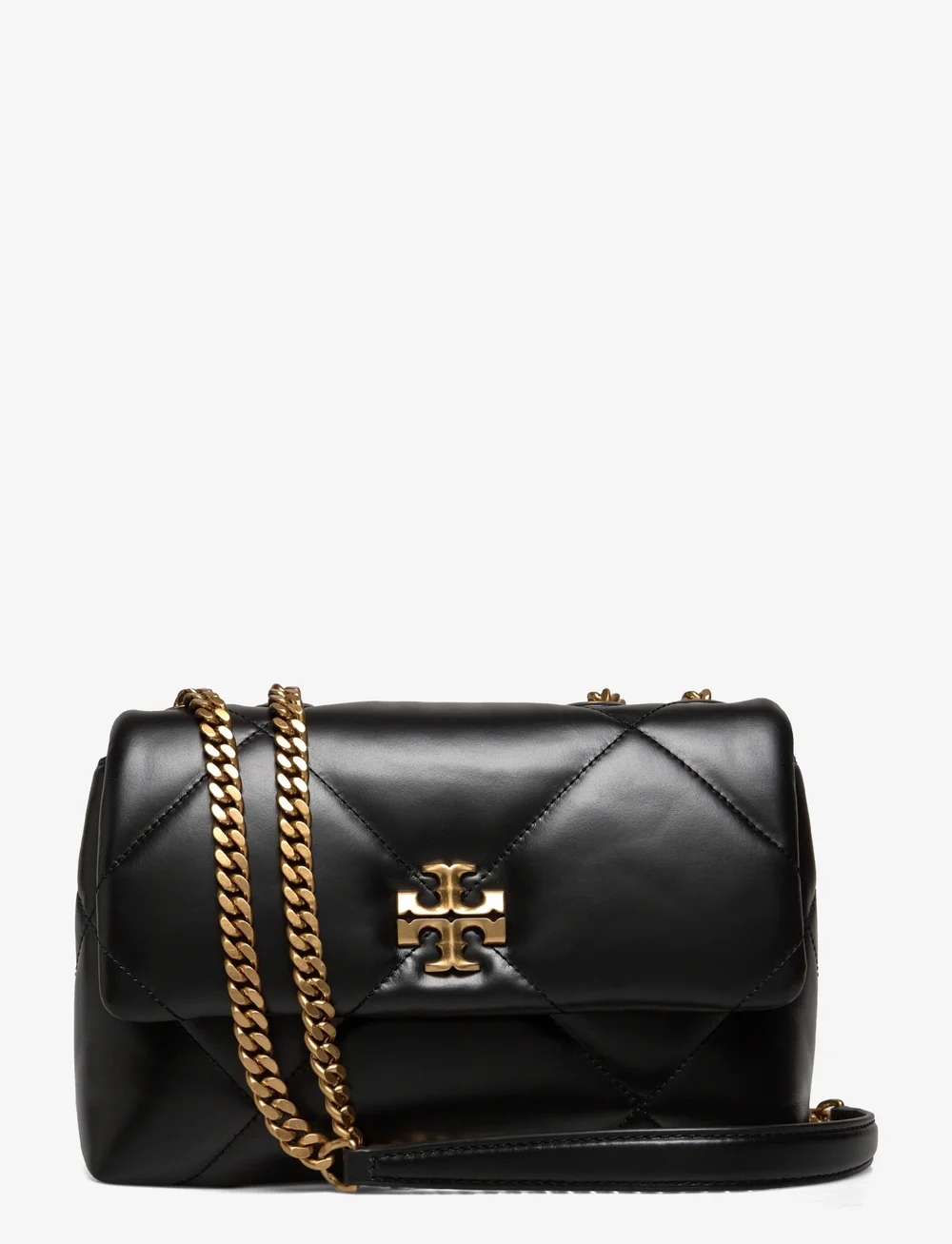 Tory Burch - Kira Diamond Quilt Small Convertible Shoulder Bag - crossbody bags - black - 0