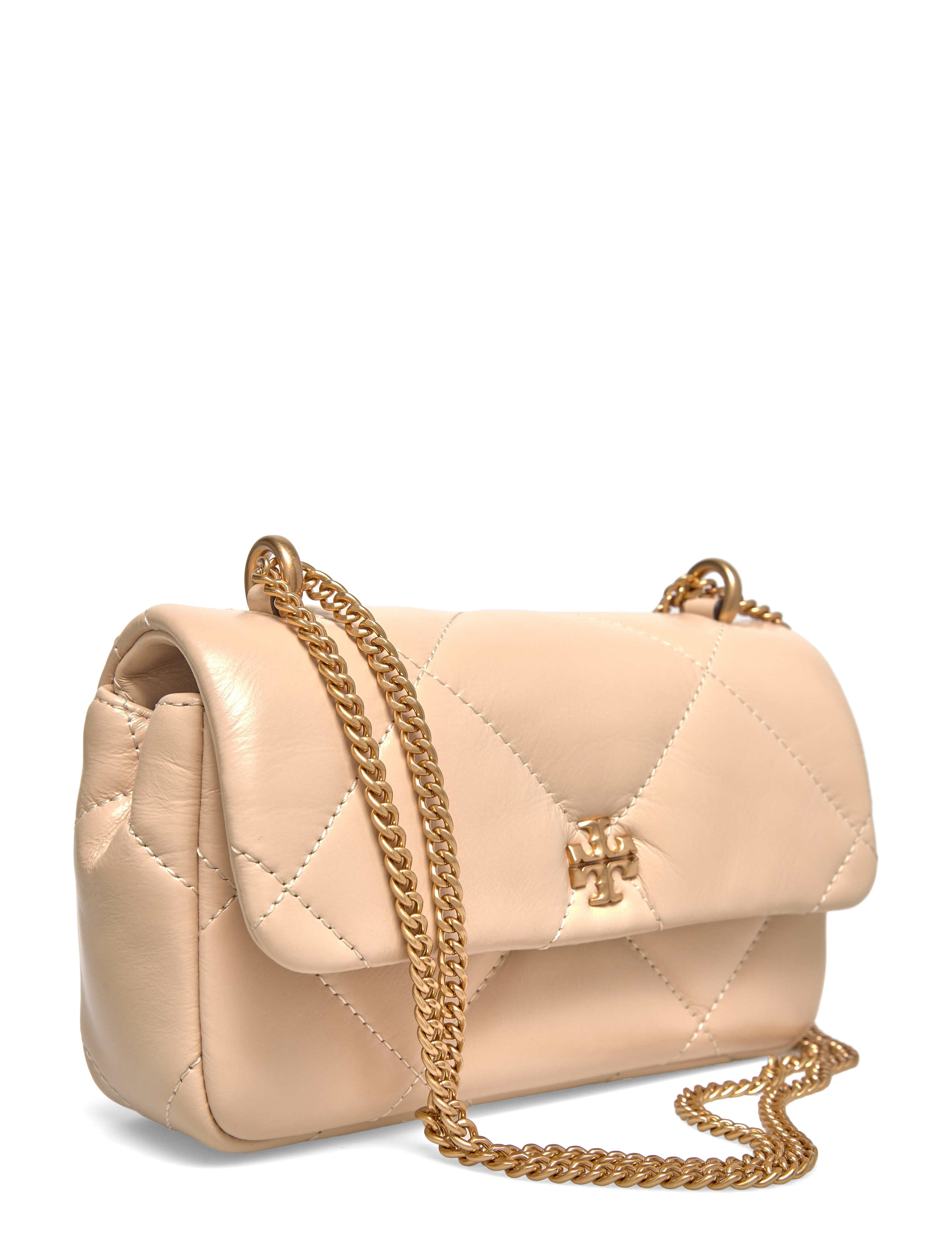 Tory Burch - Kira Diamond Quilt Mini Flap Bag - vanilla soft serve - 3