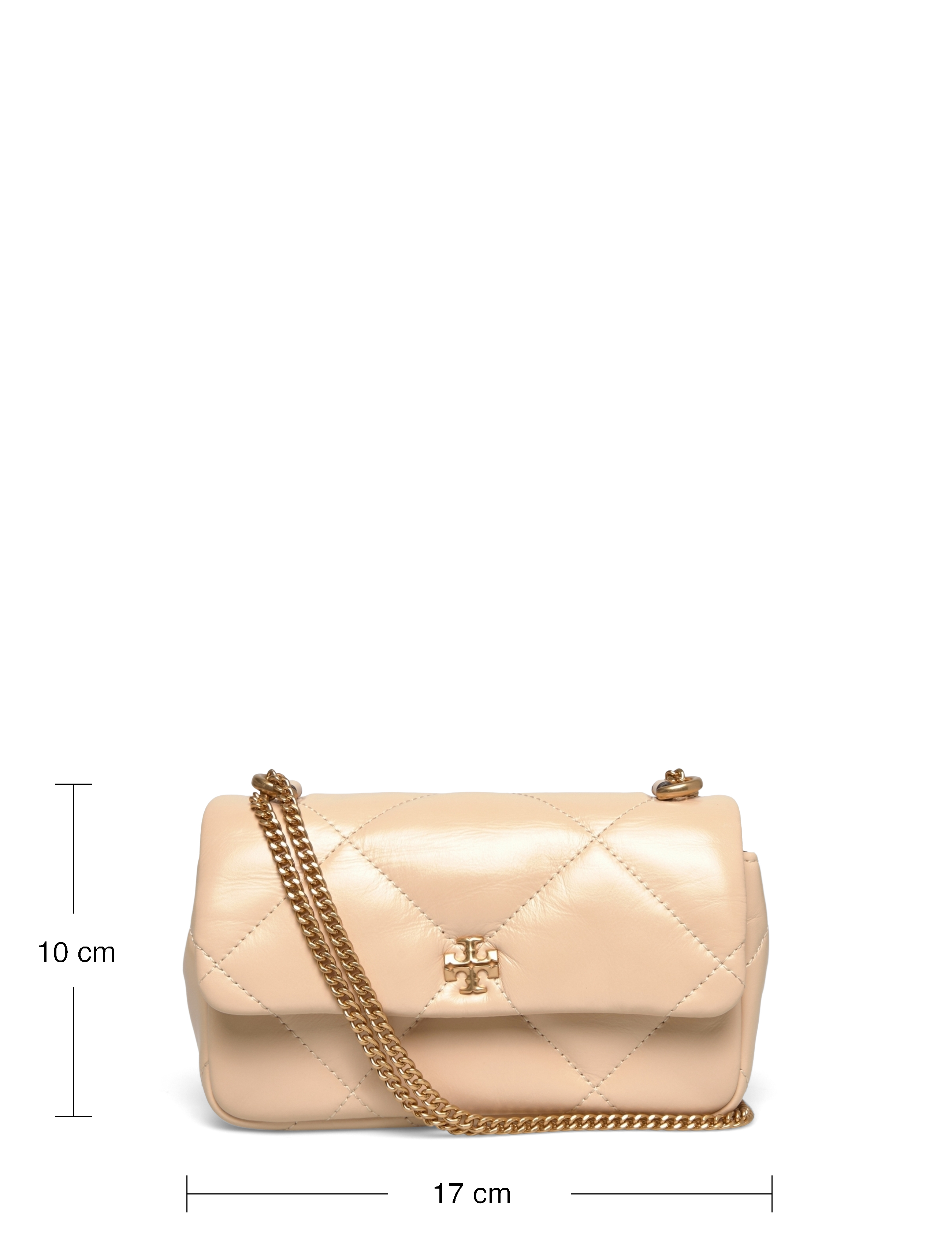 Tory Burch - Kira Diamond Quilt Mini Flap Bag - vanilla soft serve - 5