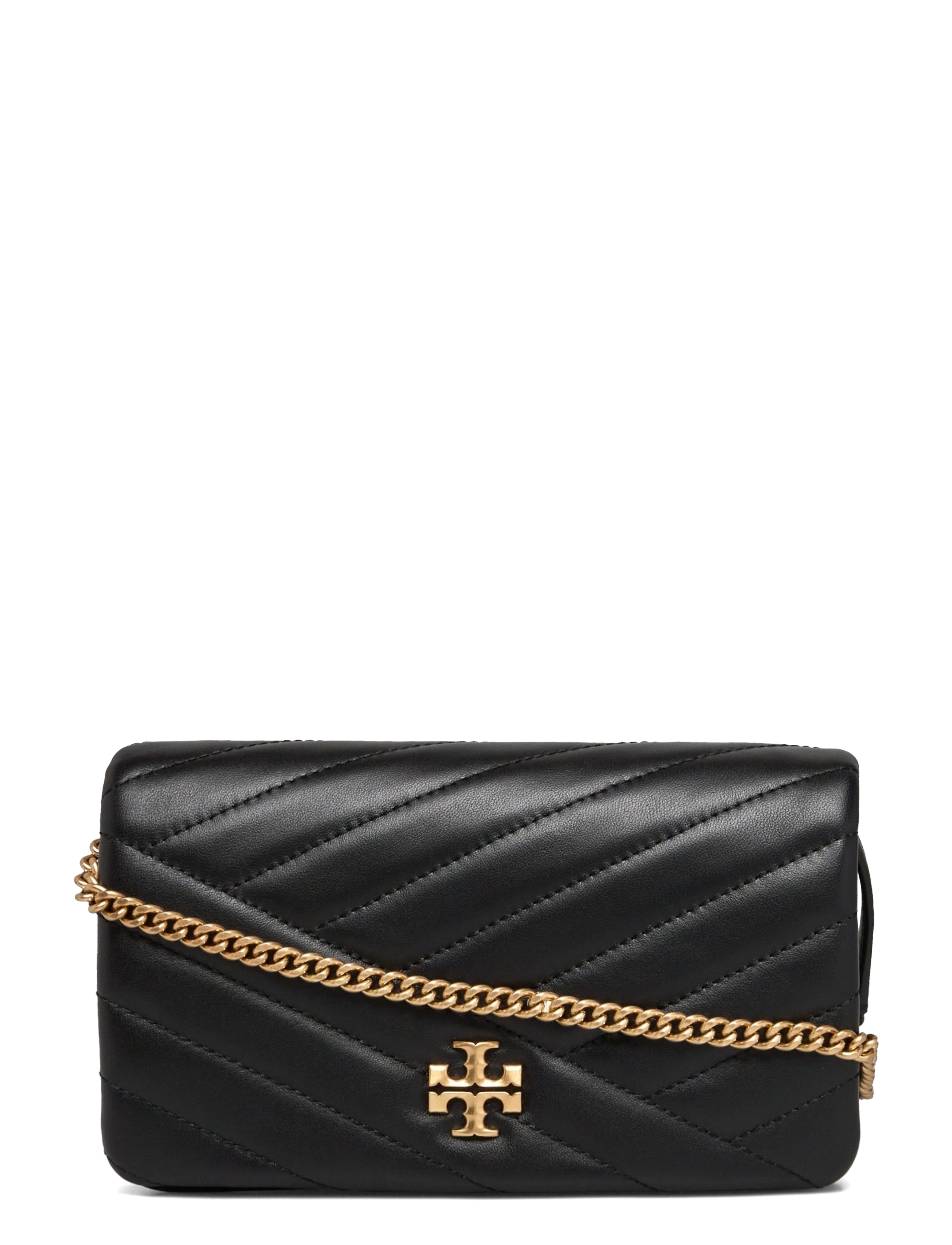 Kira Chevron Chain Wallet - BLACK