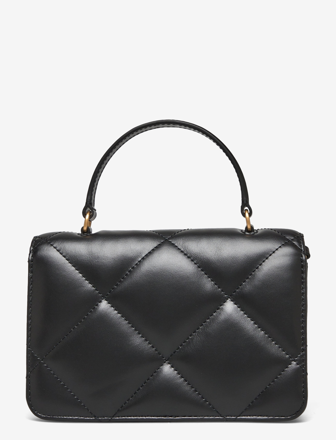 Tory Burch - Kira Diamond Quilt Mini Top Handle Chain Wallet - shoulder bags - black - 1