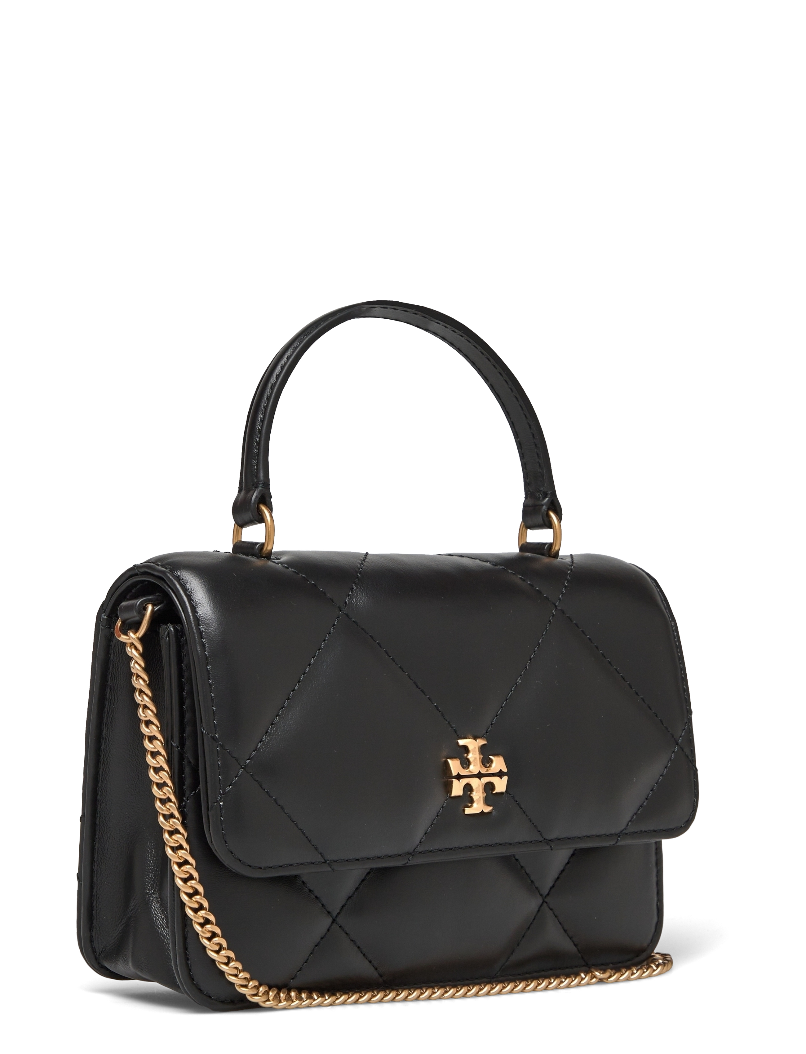 Tory Burch - Kira Diamond Quilt Mini Top Handle Chain Wallet - igapäevane stiil - black - 2