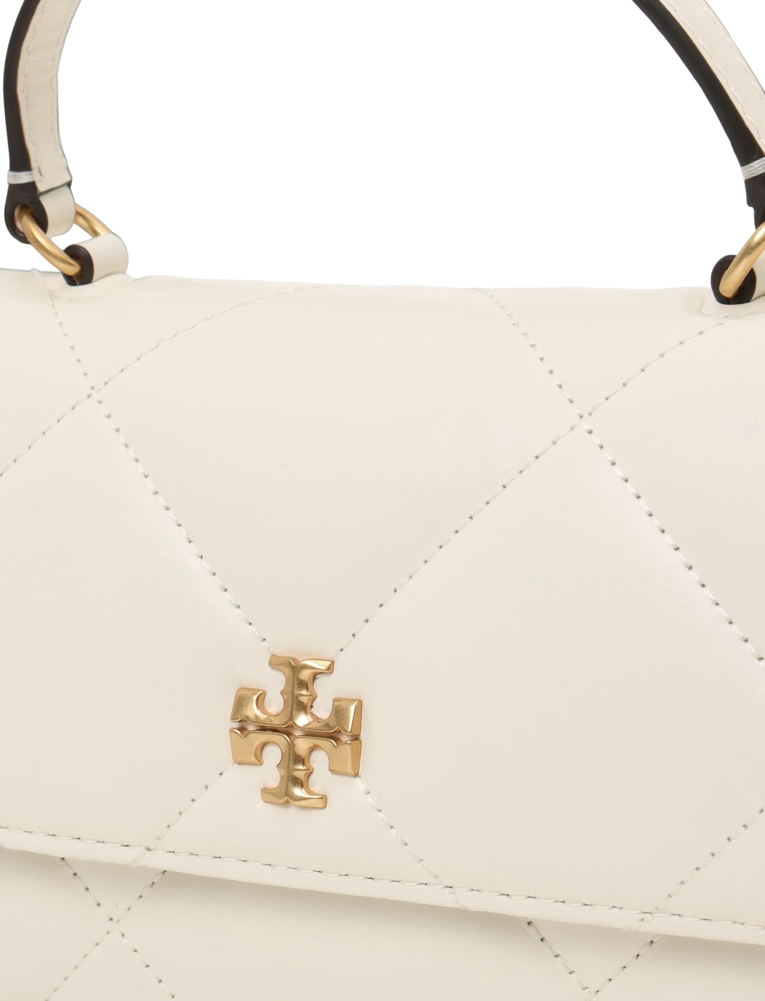 Tory Burch - Kira Diamond Quilt Mini Top Handle Chain Wallet - vardagsstil - warm white - 2