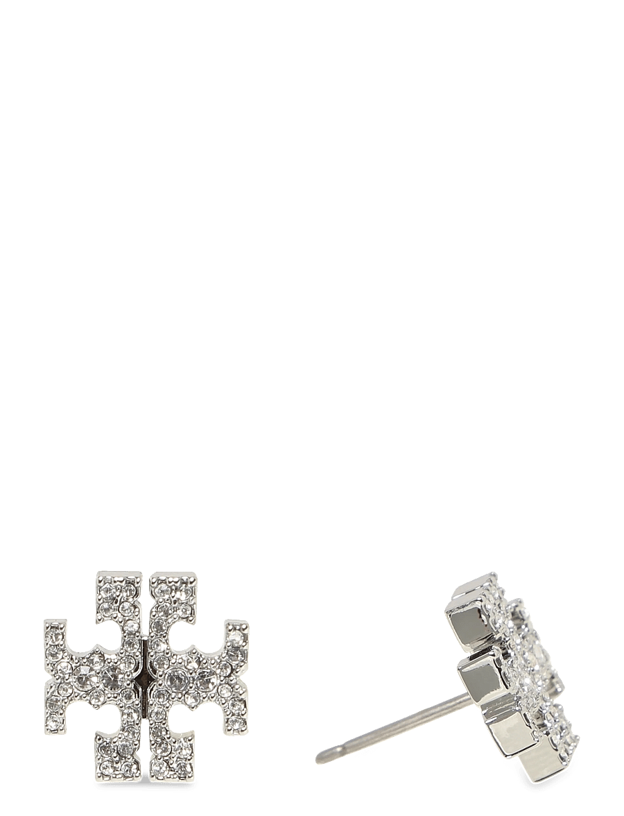 Tory Burch - Icon Pavé Stud Earrings - pinna eyrnalokkar - tory silver / crystal - 0