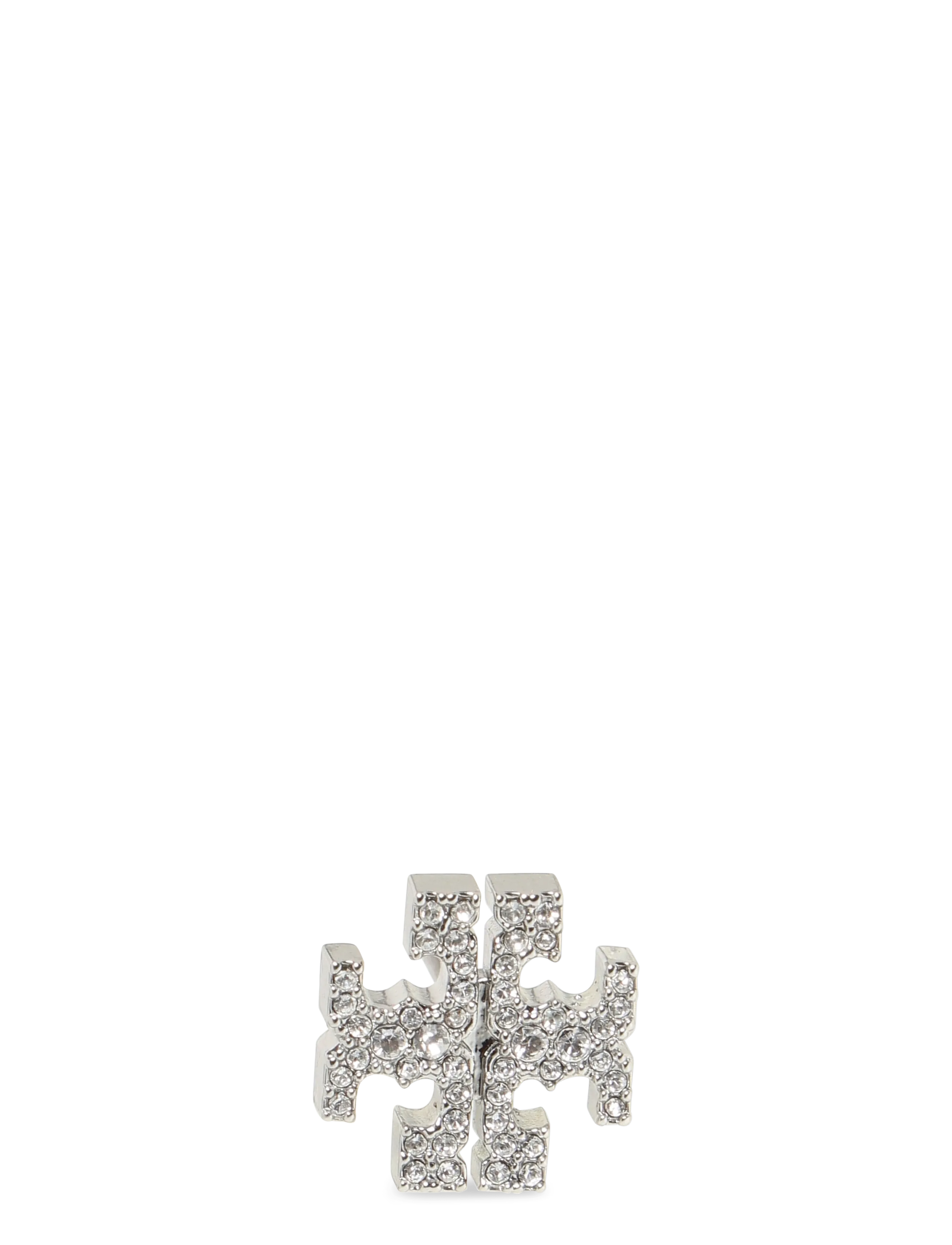 Tory Burch - Icon Pavé Stud Earrings - Ørestikker - tory silver / crystal - 2