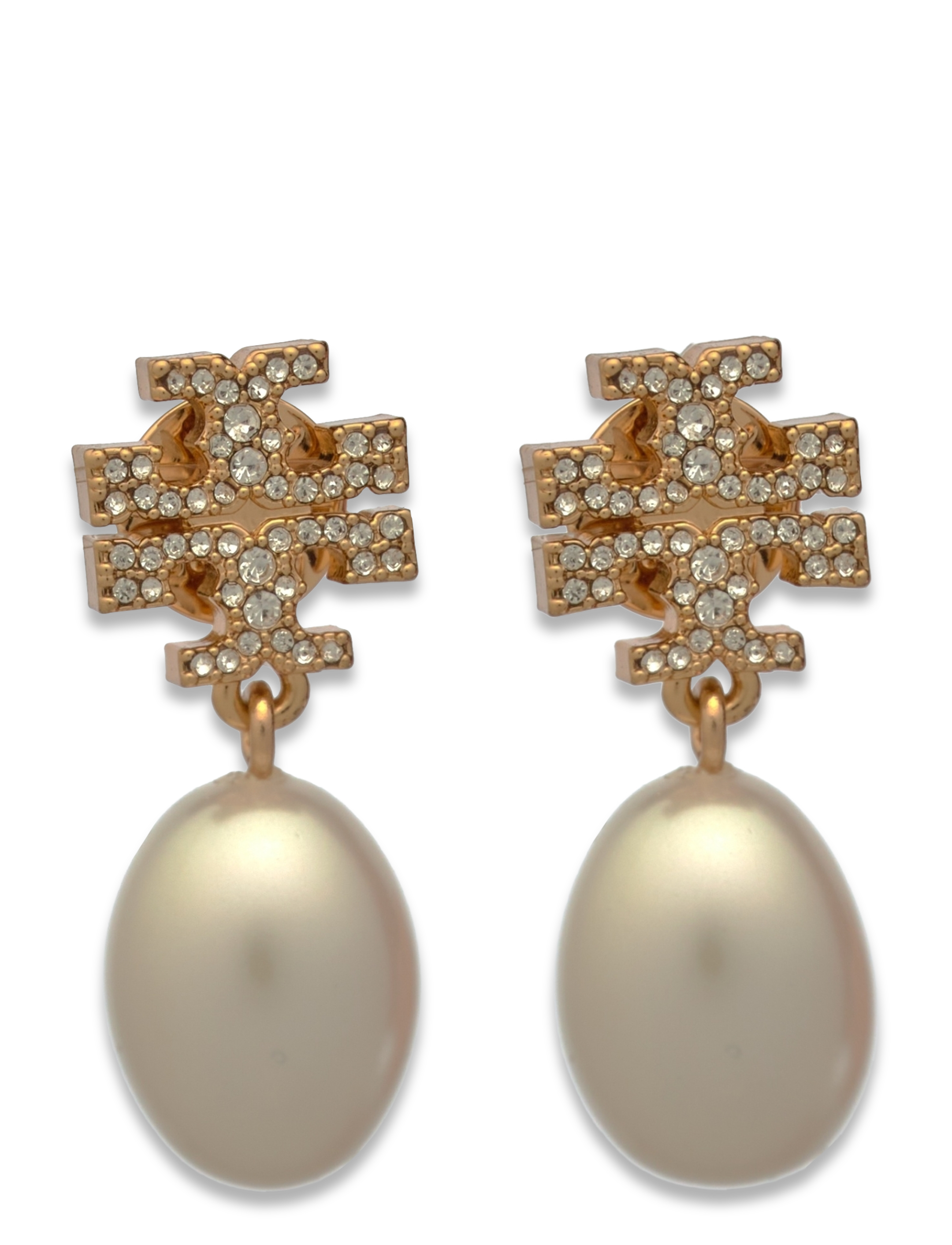 Tory Burch Moondance Pearl and Pavé Drop Earrings - Særlige begivenheder - TORY GOLD / PEARL / gold