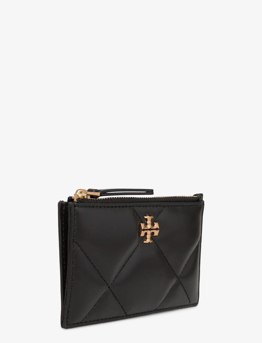 Tory Burch - Kira Diamond Quilt Zip Card Case - punge - black - 2