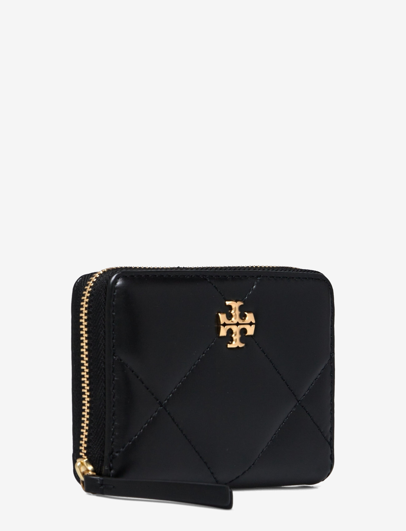 Tory Burch - Kira Diamond Quilt Small Zip Around Wallet - black - 2