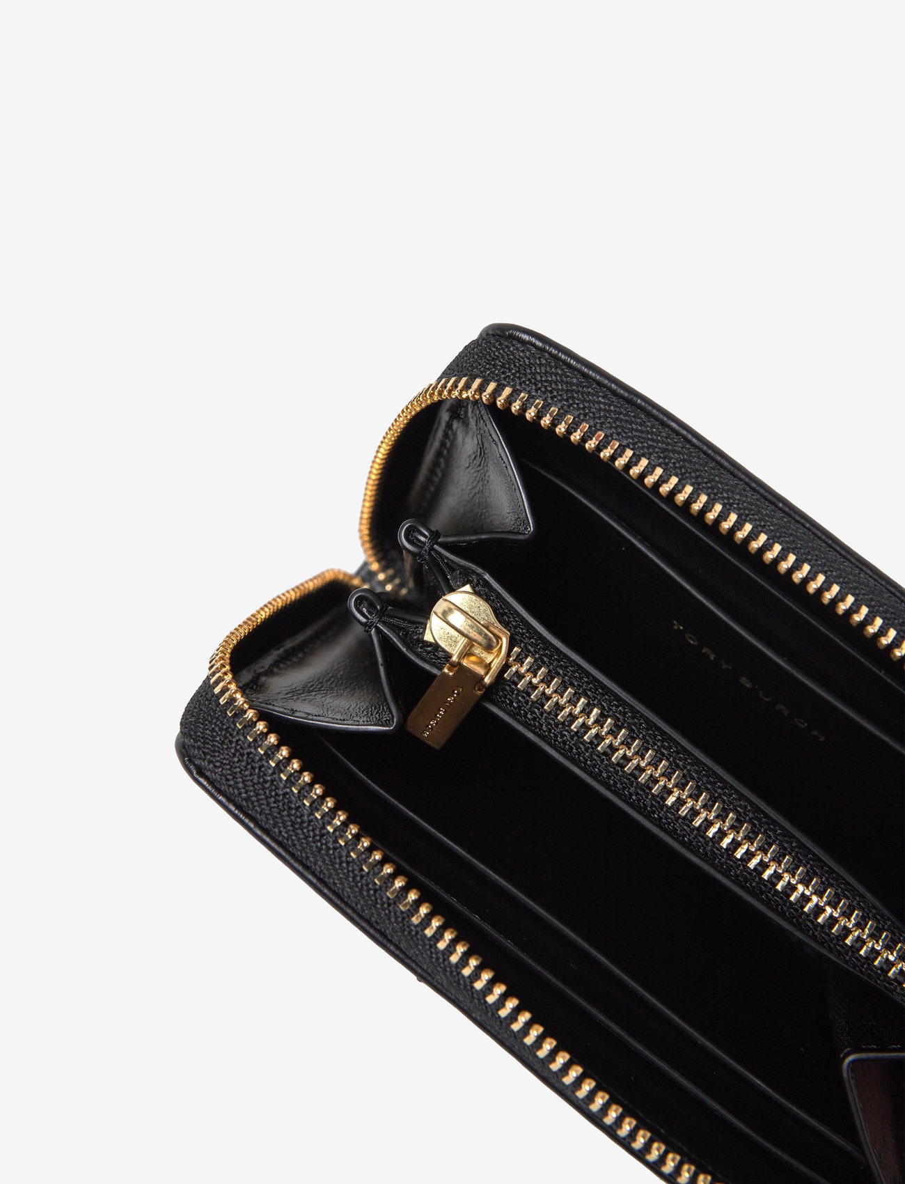 Tory Burch - Kira Diamond Quilt Small Zip Around Wallet - black - 4