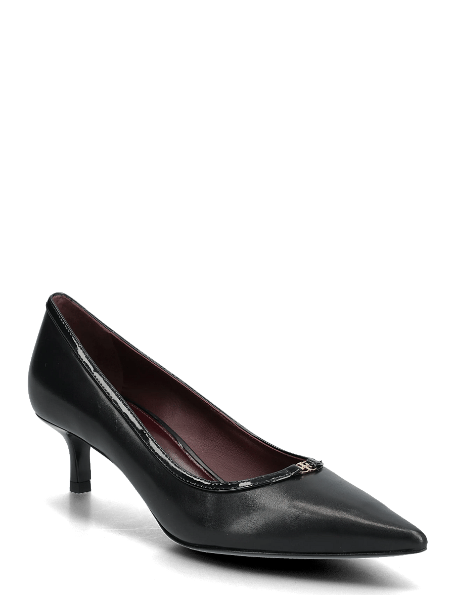 Tory Burch - DOUBLE T BUCKLE KITTEN HEEL PUMP 45MM - bateliai - perfect black , perfect black - 0