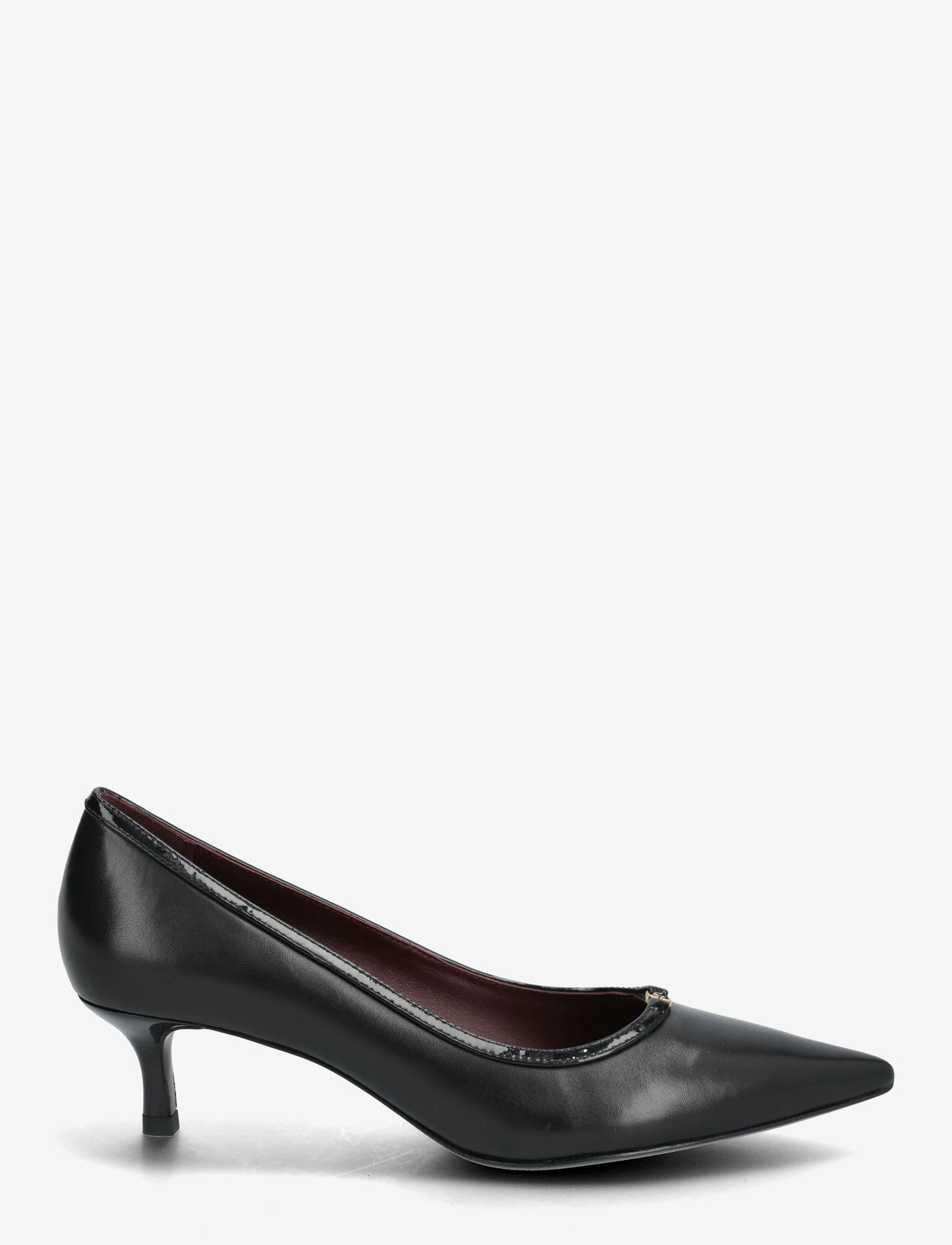 Tory Burch - DOUBLE T BUCKLE KITTEN HEEL PUMP 45MM - pumps - perfect black , perfect black - 1