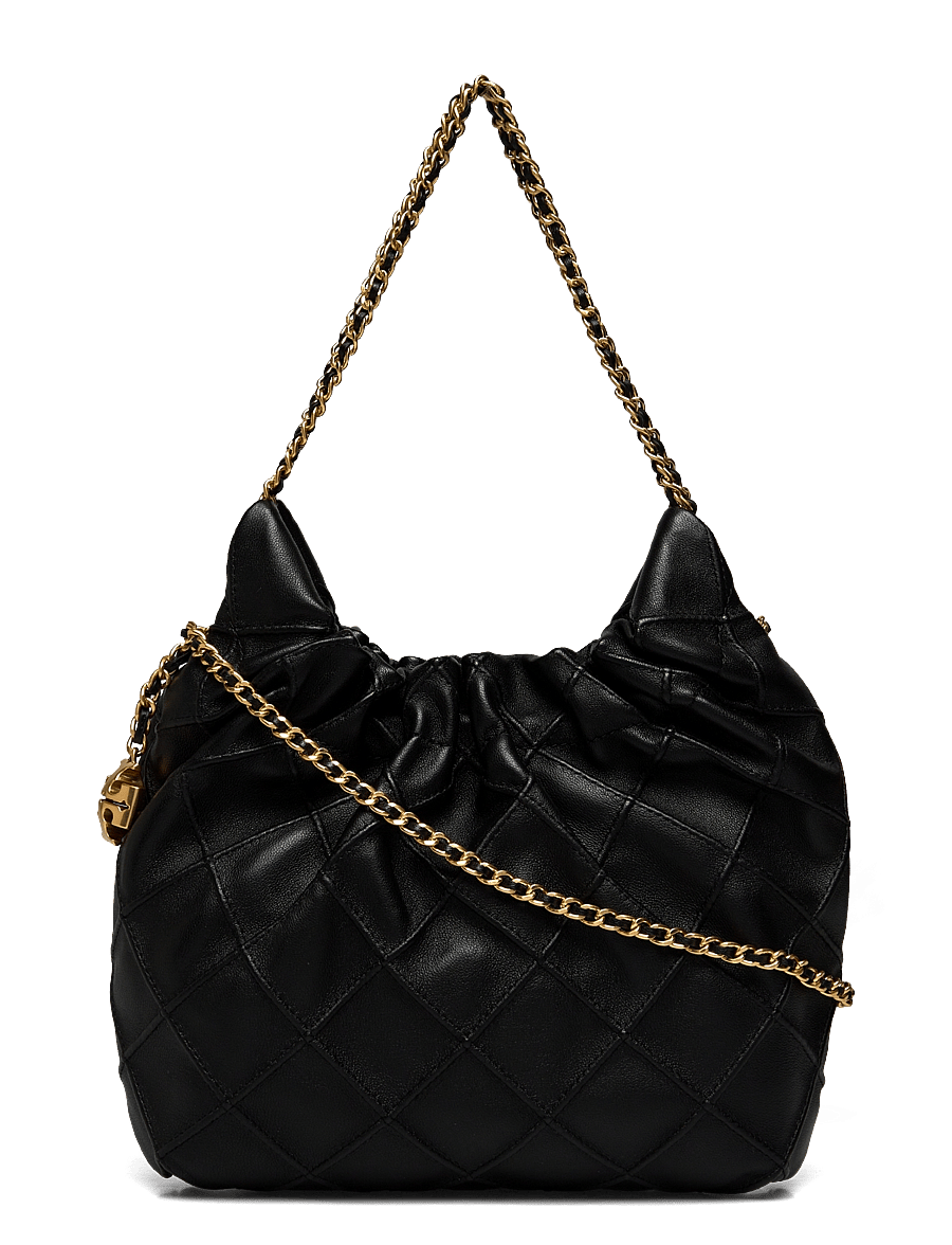 Tory Burch - Fleming Mini Hobo Bag - skuldertasker - black - 0