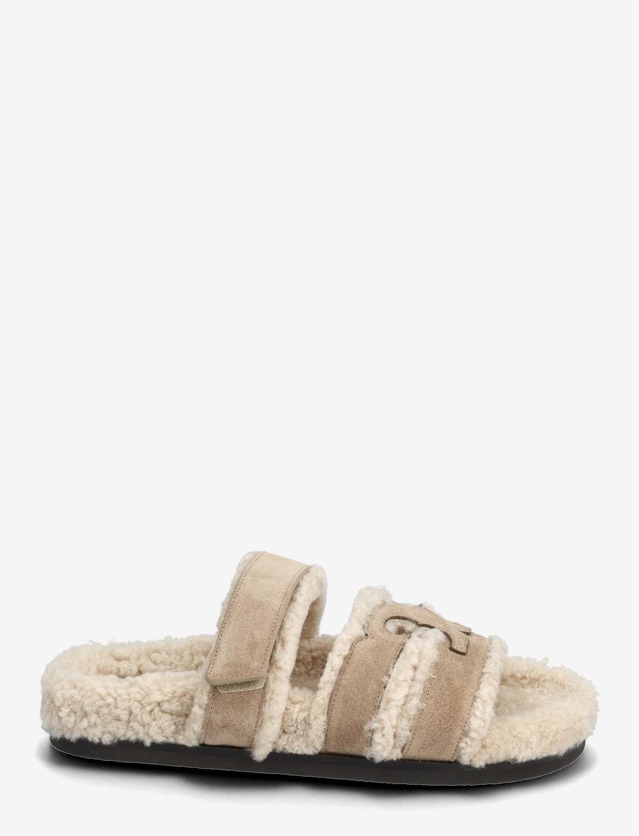 Tory Burch - INES SHEARLING SPORT SLIDE - hverdags stil - noisette / taupe - 1