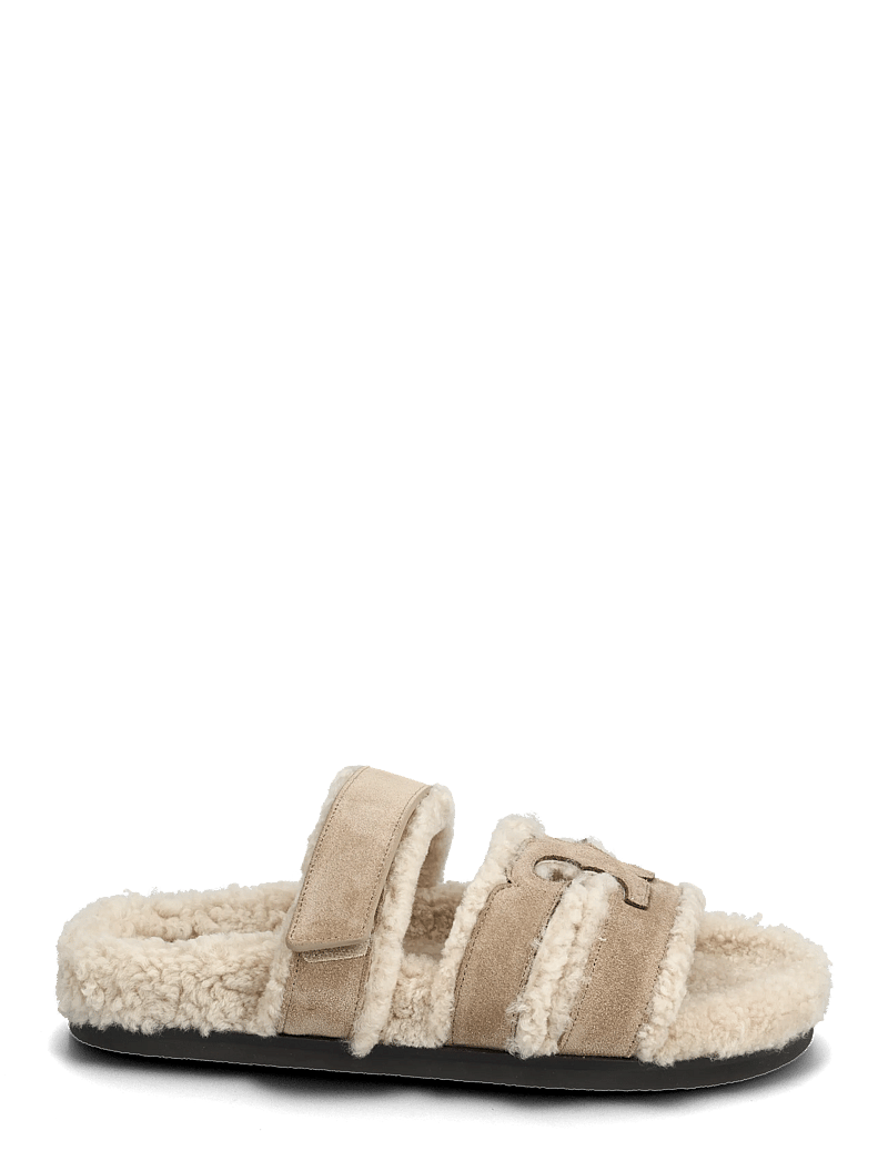 Tory Burch - INES SHEARLING SPORT SLIDE - arkityyli - noisette / taupe - 1