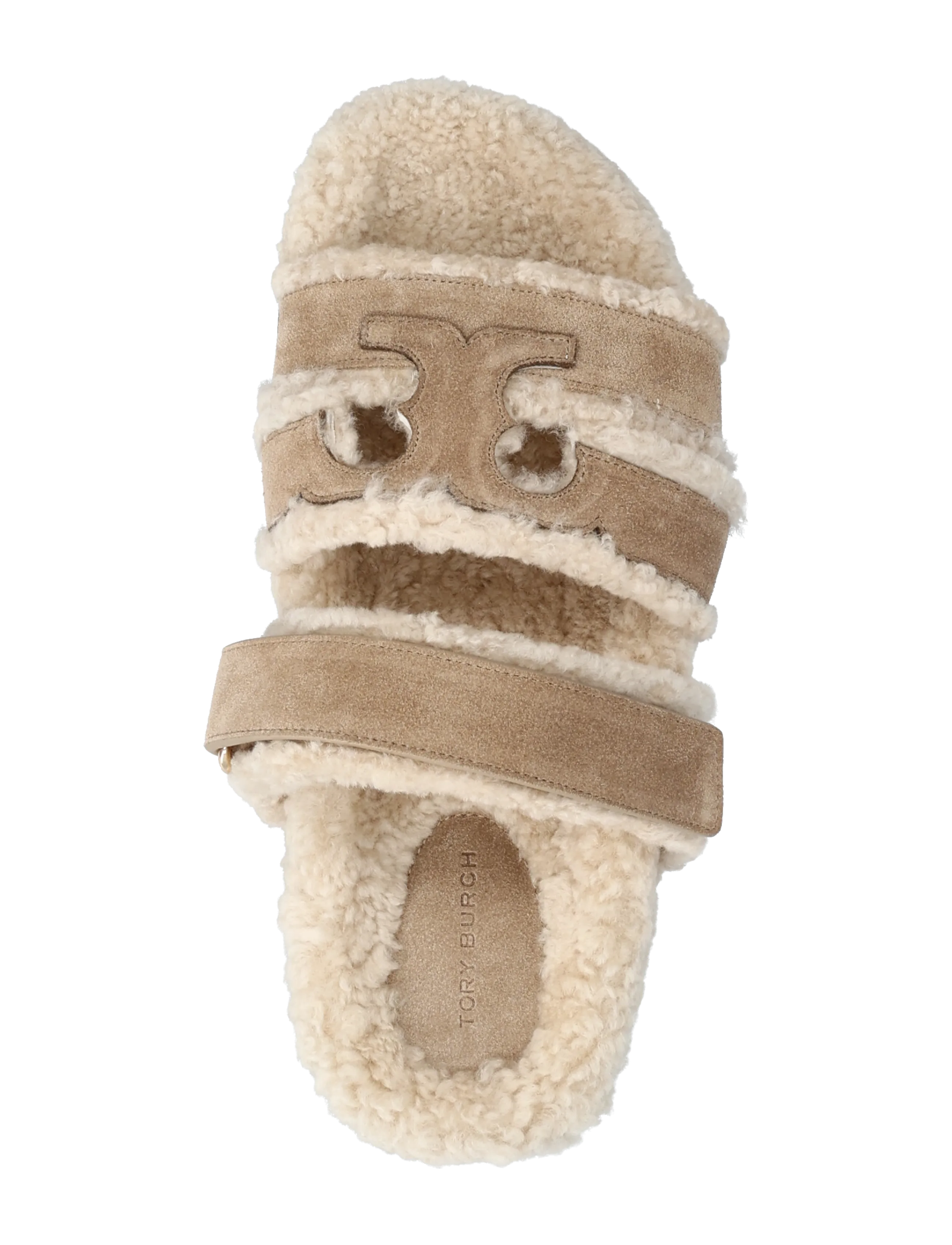 Tory Burch - INES SHEARLING SPORT SLIDE - kvinder - noisette / taupe - 3