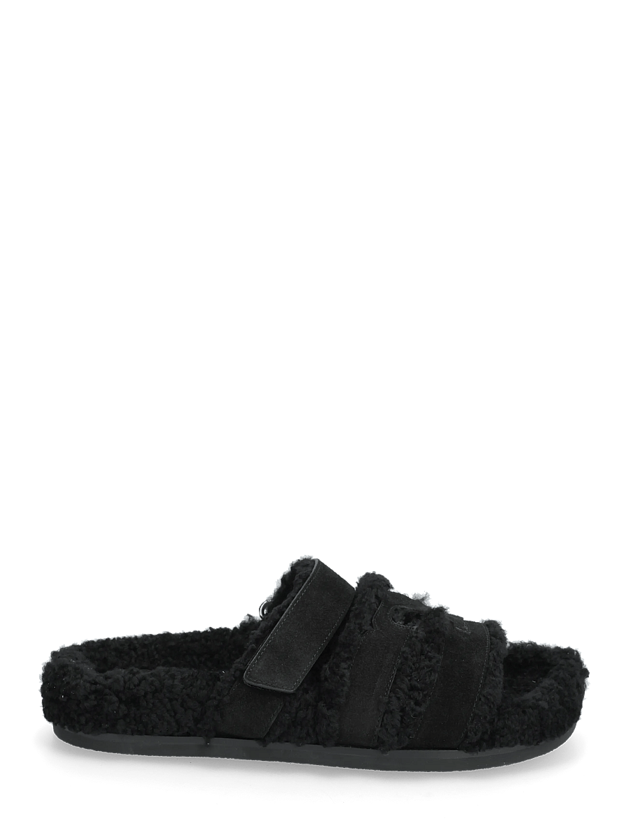 Tory Burch - INES SHEARLING SPORT SLIDE - tohvelit - perfect black / black - 1