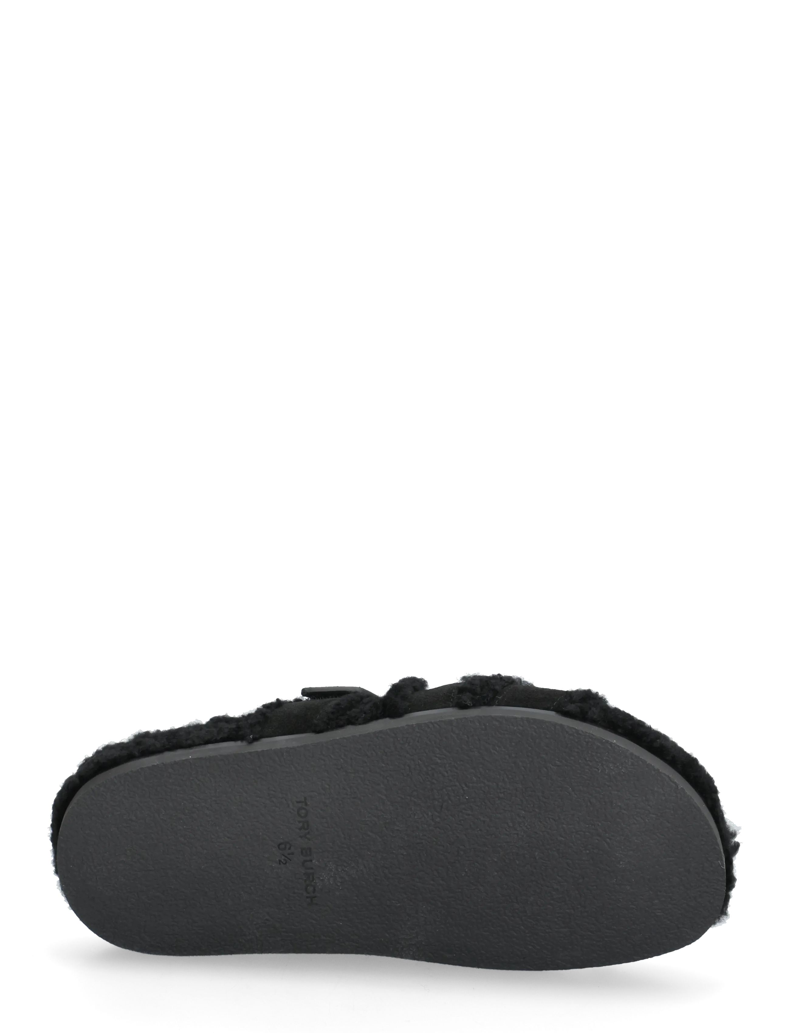 Tory Burch - INES SHEARLING SPORT SLIDE - women - perfect black / black - 4