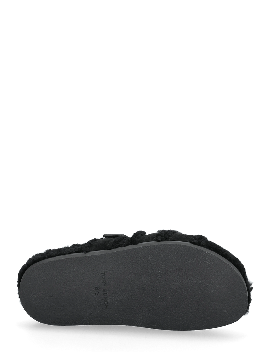 Tory Burch - INES SHEARLING SPORT SLIDE - tohvelit - perfect black / black - 4