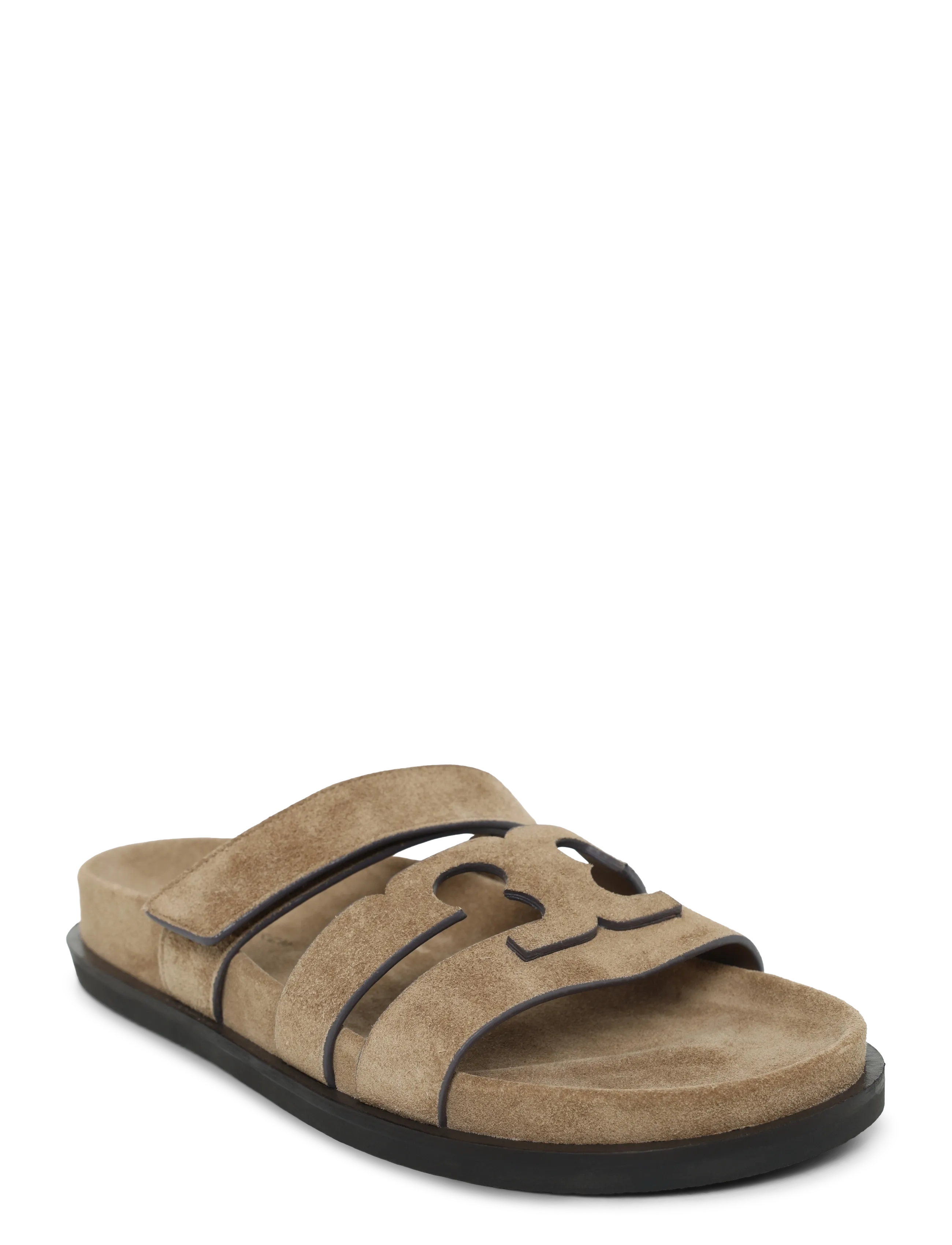 Tory Burch Ines Sport Slide, Kvinder, Slide Sandaler, Beige, Str: 39