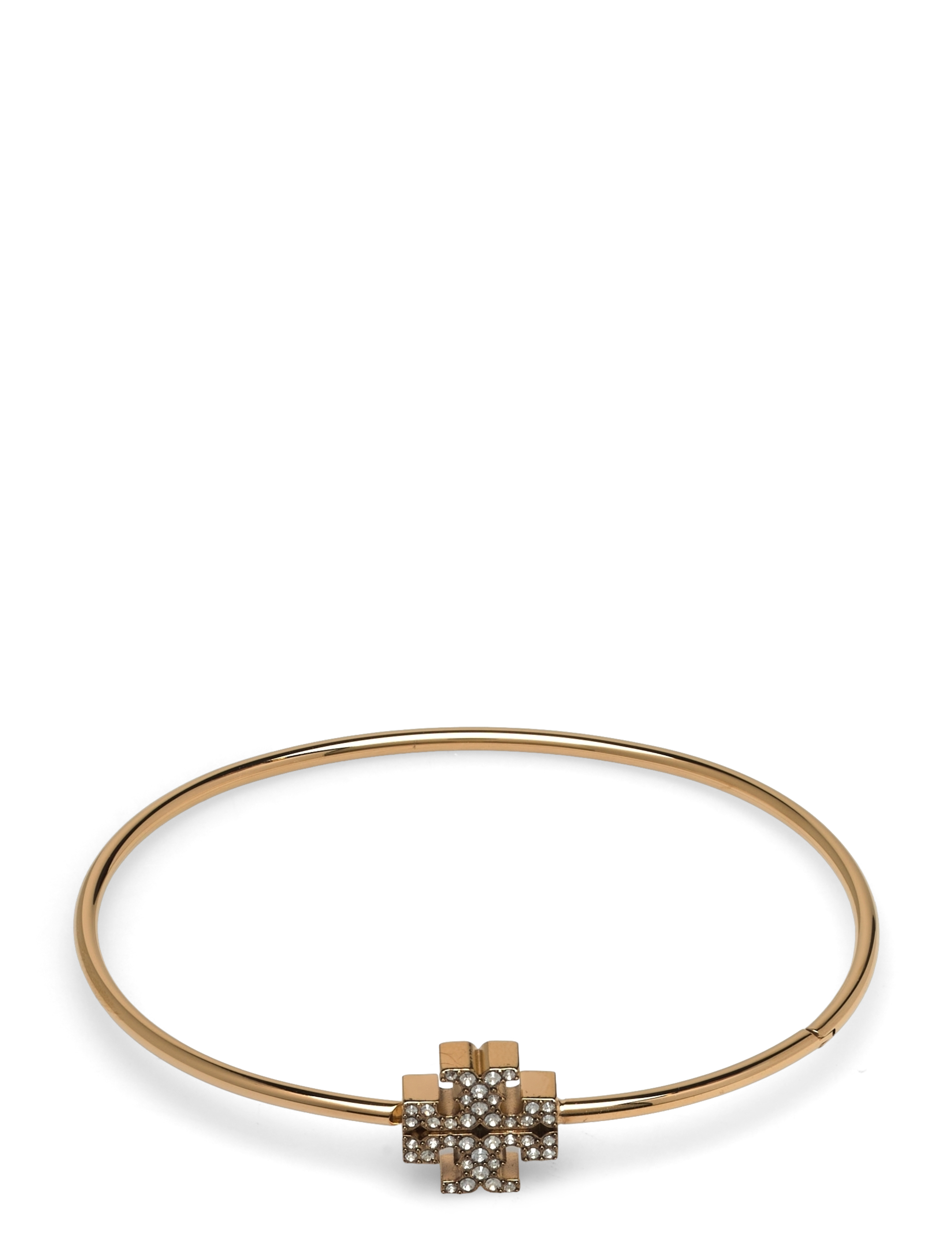TORY BURCH Eleanor Pave Hinged Cuff Gold - M - Damen