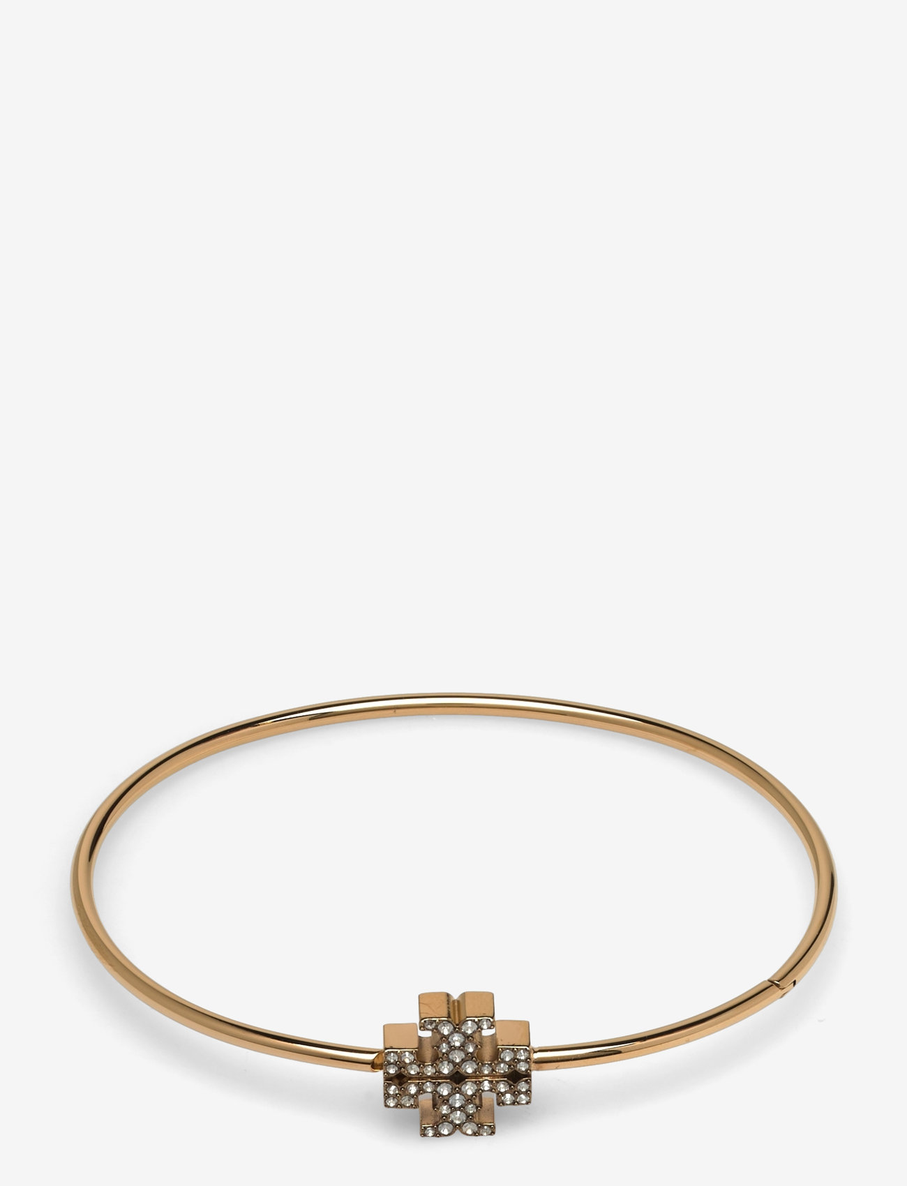 Tory Burch - Eleanor Pave Hinged Cuff - bracelets - tory gold / crystal - 0