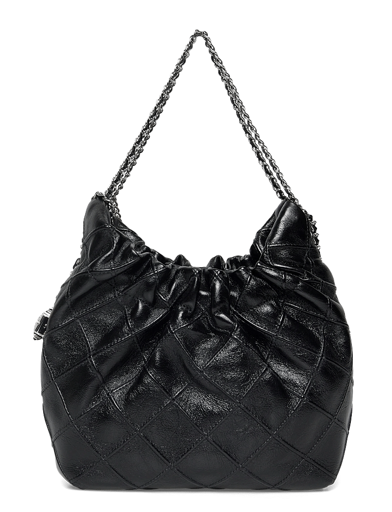 Tory Burch - Fleming Distressed Mini Hobo Bag - speciella tillfällen - black - 1